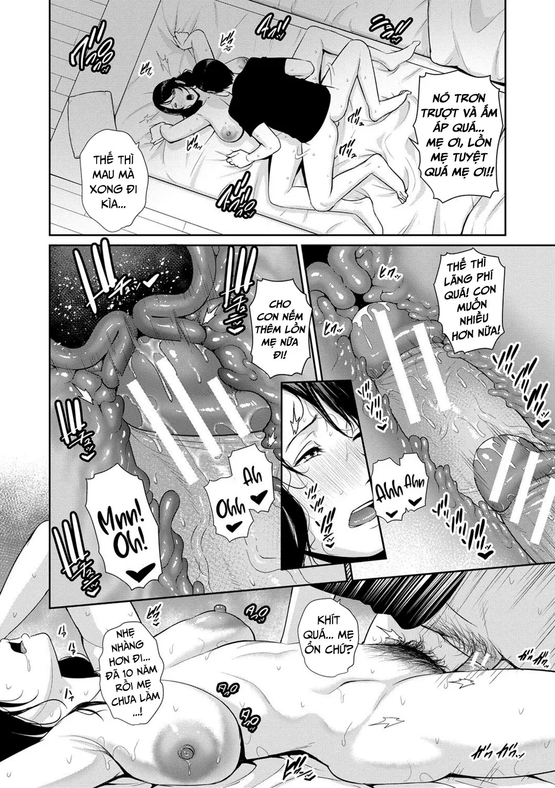 HentaiVN.net - Ảnh 3 - Ba người mẹ cuồng dâm [My Three Horny Moms; Boku dake no inbo-tachi] - Chap 7