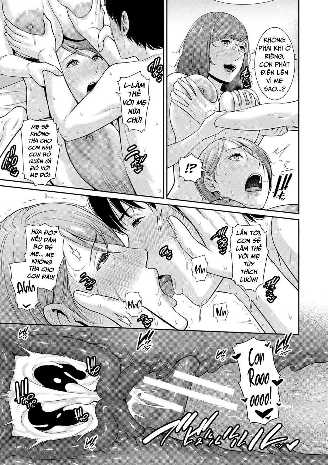 HentaiVN.net - Ảnh 18 - Ba người mẹ cuồng dâm [My Three Horny Moms; Boku dake no inbo-tachi] - Chap 8 - END