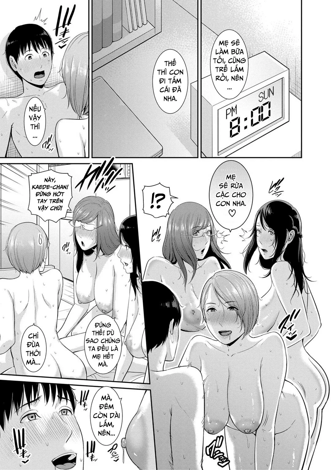 HentaiVN.net - Ảnh 24 - Ba người mẹ cuồng dâm [My Three Horny Moms; Boku dake no inbo-tachi] - Chap 8 - END