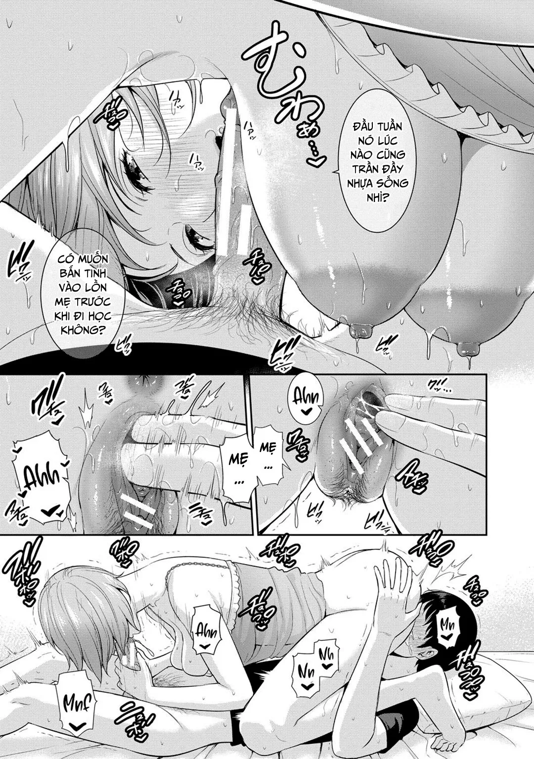 HentaiVN.net - Ảnh 4 - Ba người mẹ cuồng dâm [My Three Horny Moms; Boku dake no inbo-tachi] - Chap 8 - END