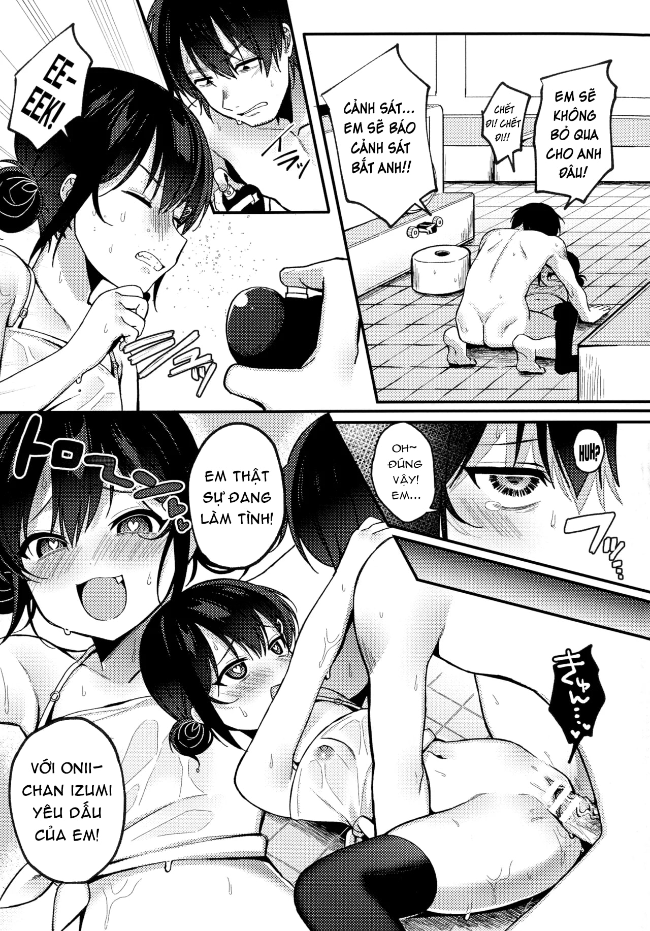 HentaiVN.net - Ảnh 14 - Tắm chung với con nhóc bố láo bị thôi miên - Oneshot