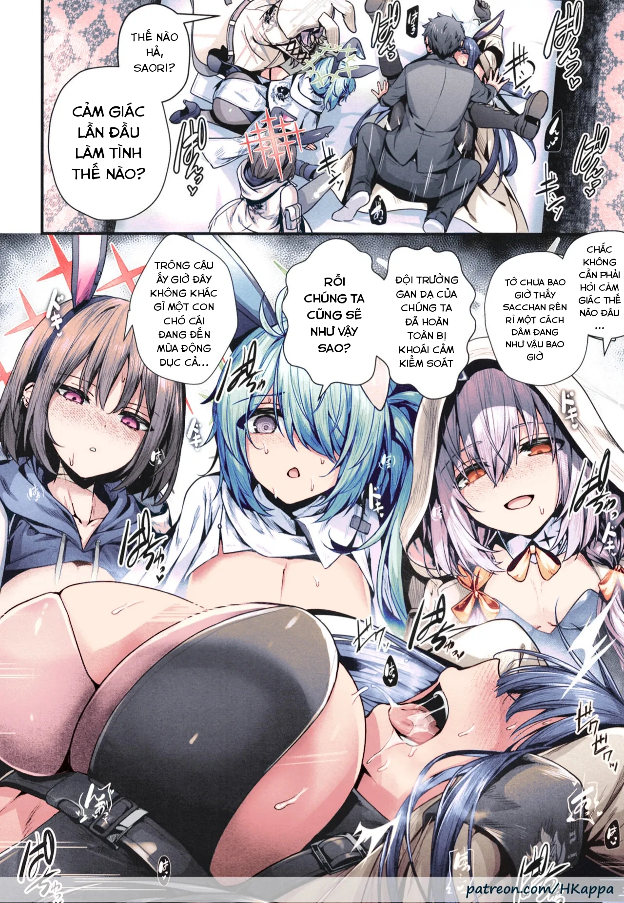 HentaiVN.net - Ảnh 24 - (C102) [Edamametei (Uko)] Bunny+ (Blue Archive) [English] {Doujins.com} [Colorized] - Ông giáo bị bầy thỏ hiếp tập thể