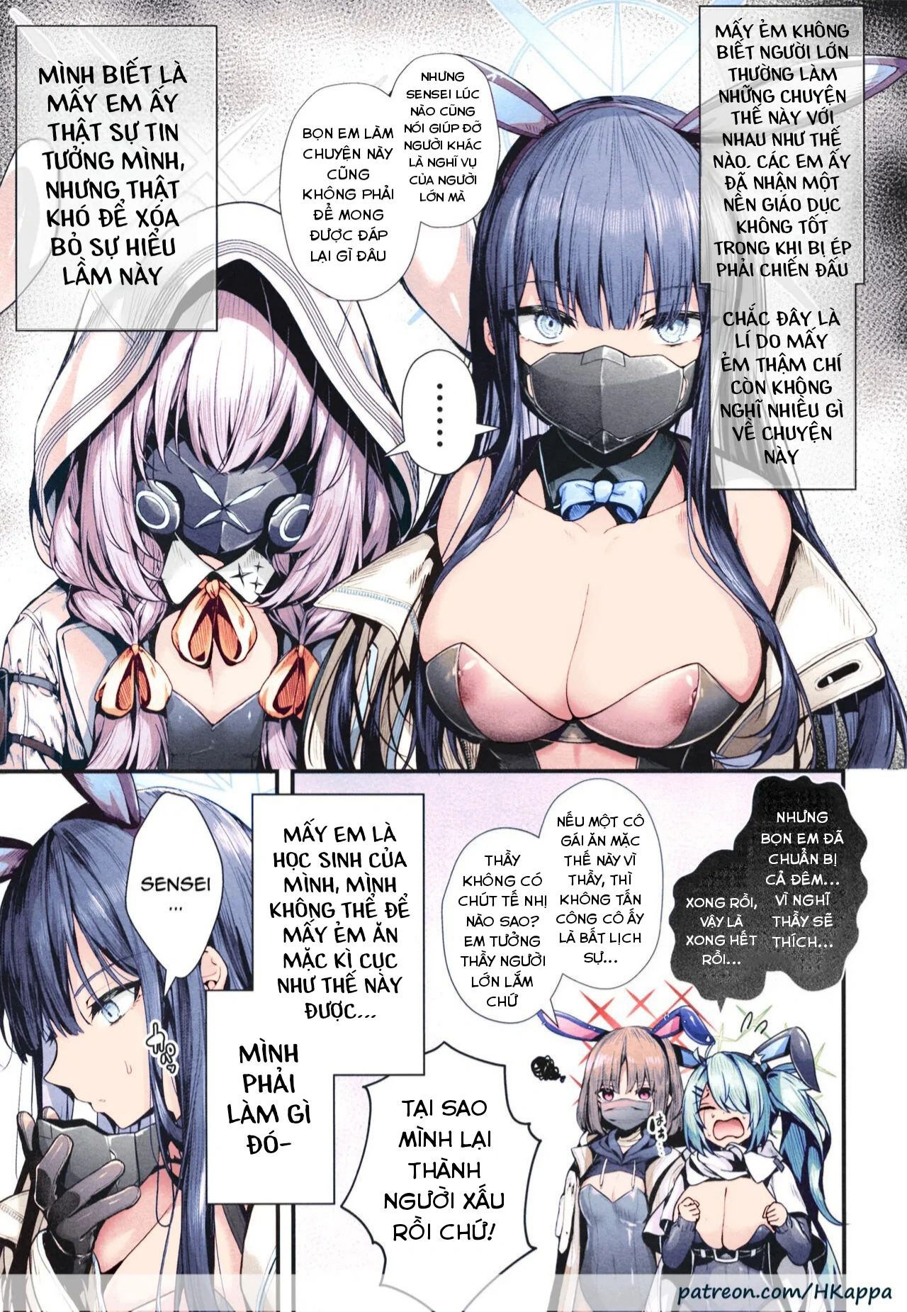HentaiVN.net - Ảnh 5 - (C102) [Edamametei (Uko)] Bunny+ (Blue Archive) [English] {Doujins.com} [Colorized] - Ông giáo bị bầy thỏ hiếp tập thể