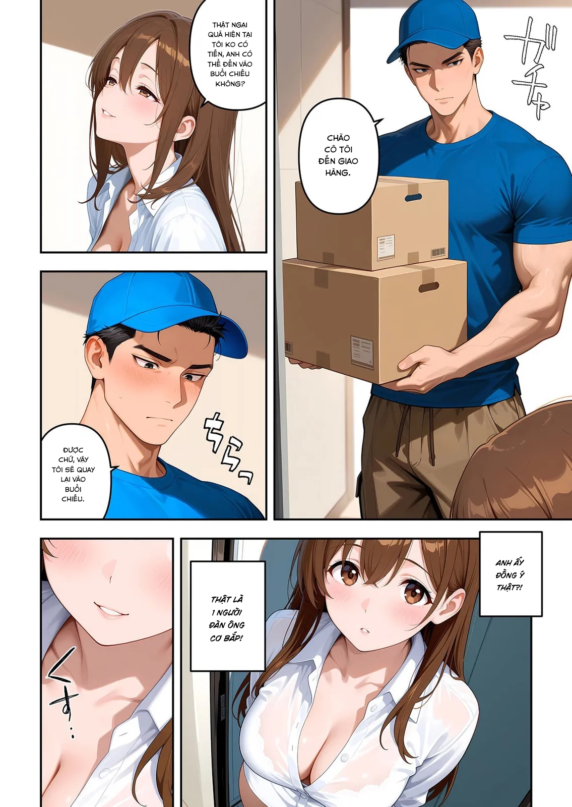 HentaiVN.net - Ảnh 3 - Anh chàng giao hàng lực lưỡng - Oneshot