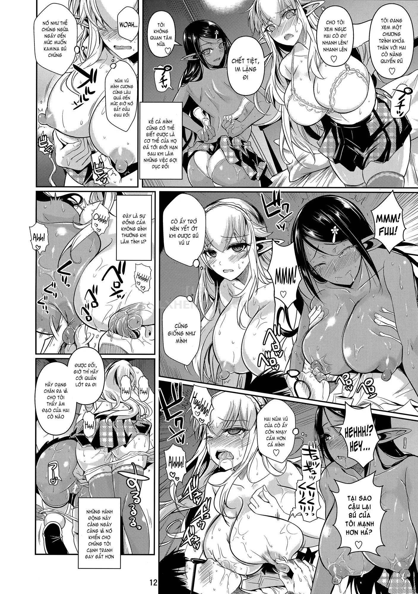 HentaiVN.net - Ảnh 14 - High Elf × High School Series - Chap 4 - Shiro × Kuro