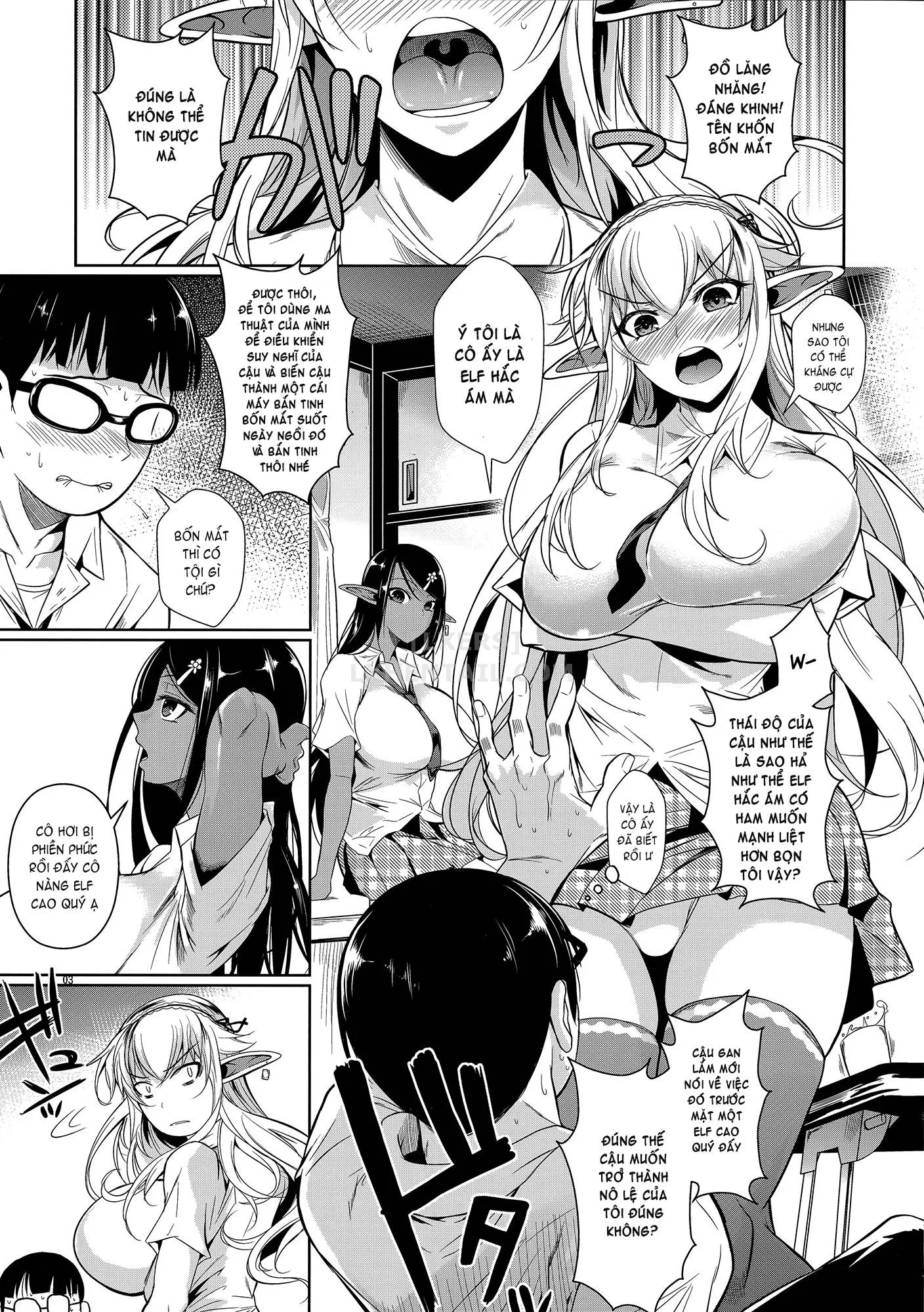 HentaiVN.net - Ảnh 5 - High Elf × High School Series - Chap 4 - Shiro × Kuro