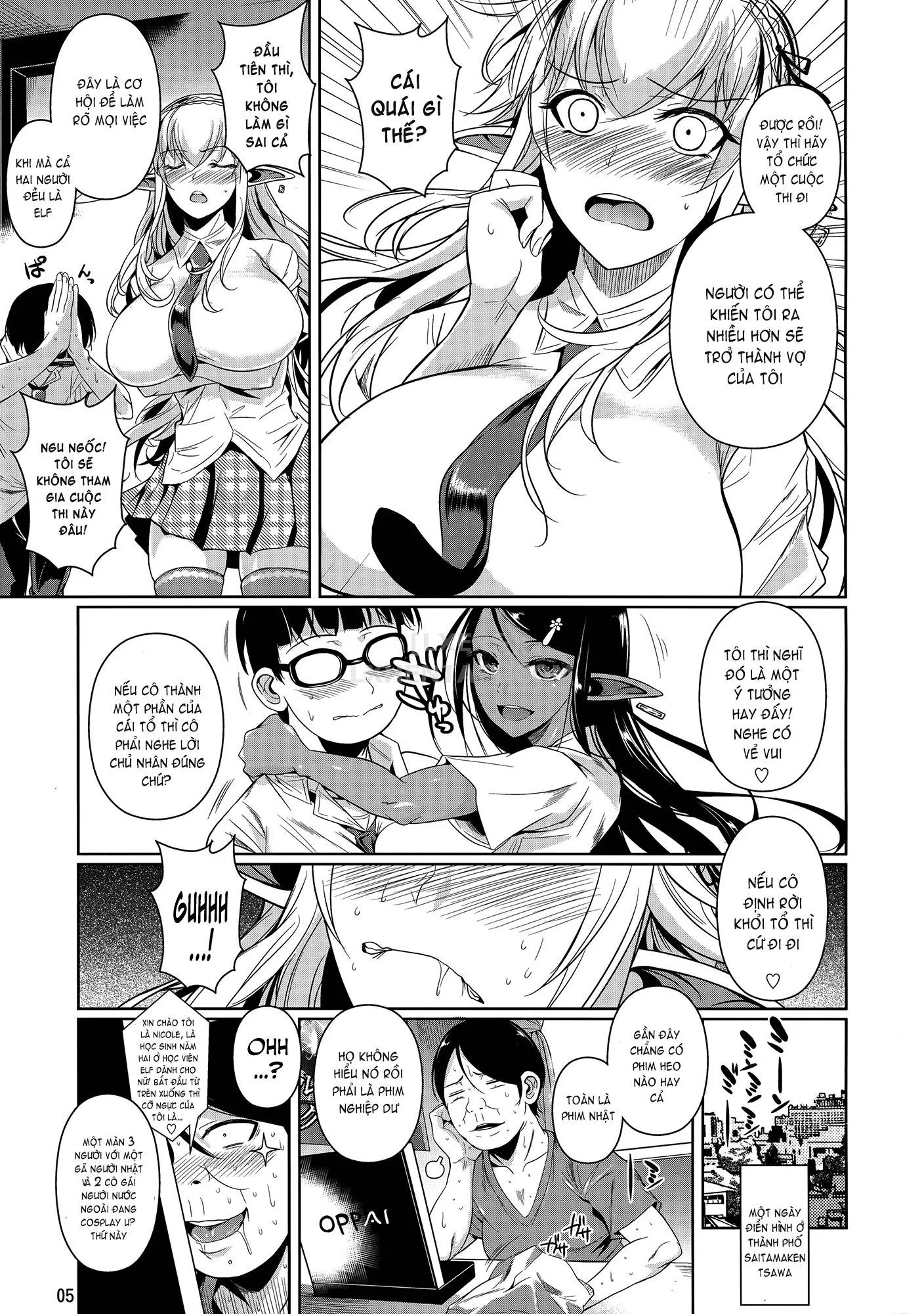 HentaiVN.net - Ảnh 7 - High Elf × High School Series - Chap 4 - Shiro × Kuro