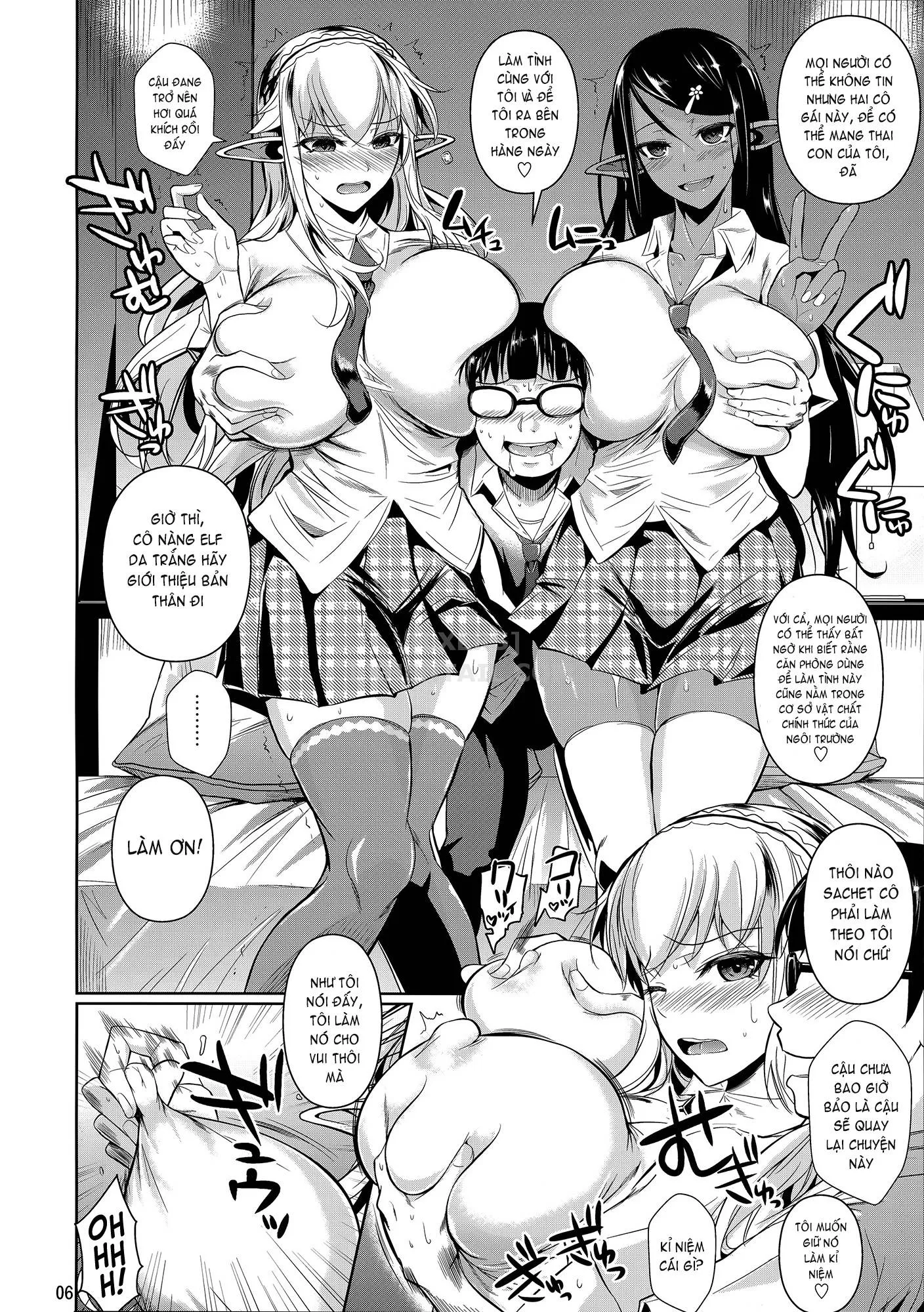 HentaiVN.net - Ảnh 8 - High Elf × High School Series - Chap 4 - Shiro × Kuro