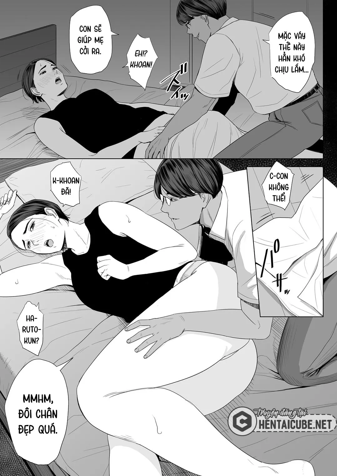 HentaiVN.net - Ảnh 12 - Mượn nhờ mẹ vợ [Gibo no Tsukaeru Karada; Using my Mother-in-Law.] - Oneshot