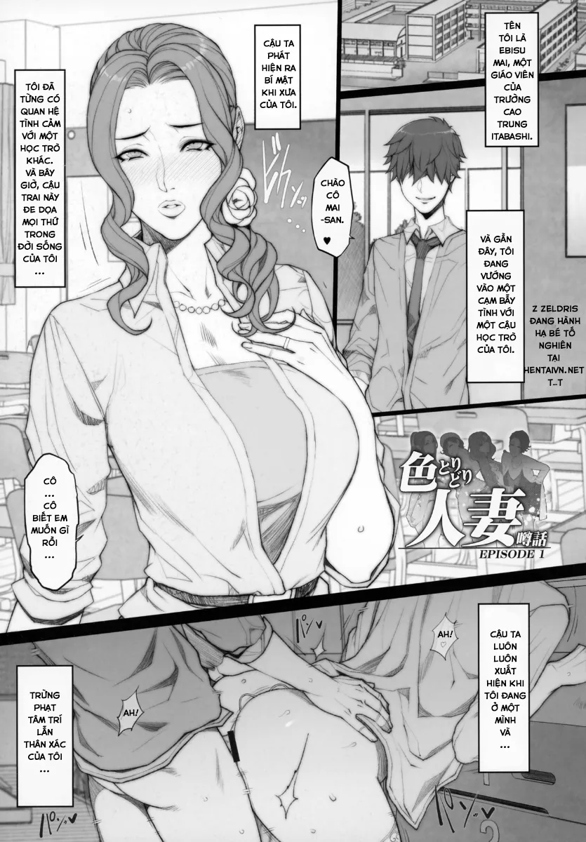 HentaiVN.net - Ảnh 3 - Những nàng milf dâm đãng [Hitodumadukushi] - Chap 1