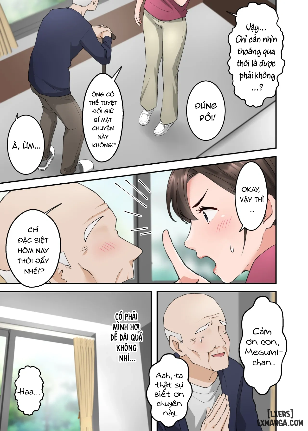 HentaiVN.net - Ảnh 10 - Hitozuma no Kaigoshi ga Yoboyobo Jii-san ni Ikasare Makuru Hanashi - Oneshot