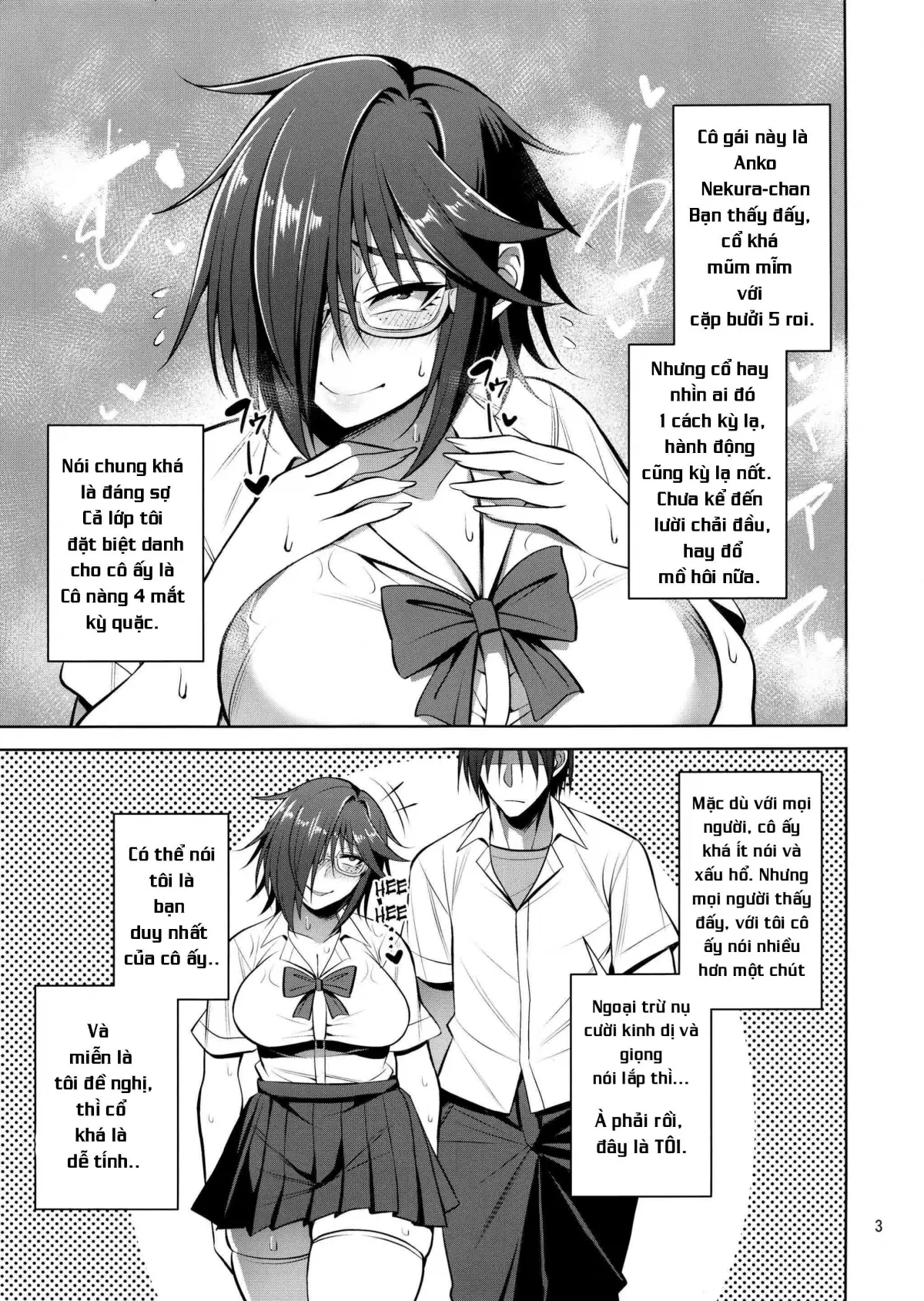 HentaiVN.net - Ảnh 3 - Nekura Megane no Hon [The Creepy Glasses Girl Book] - Chap 1