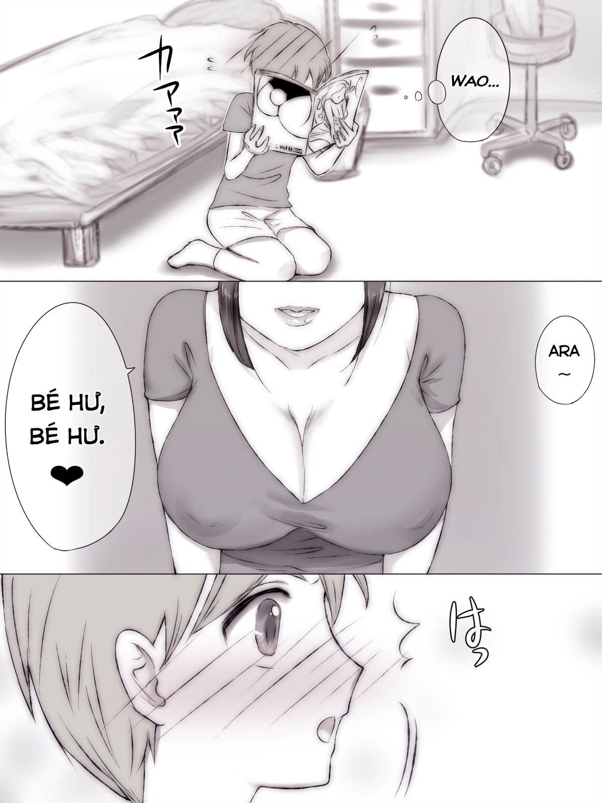 HentaiVN.net - Ảnh 5 - Mùa hè vui vẻ với mẹ bạn [Natsuyasumi Tomodachi no Mama ni; Summer Vacation with My Friend's Mom] - Chap 1