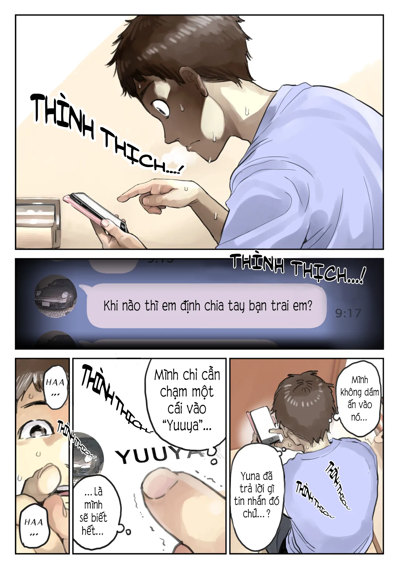 HentaiVN.net - Ảnh 12 - Phát hiện sừng khi xem trộm điện thoại bạn gái (Phần 2) [Kanojo no SmaPho o Nozoita dake nano ni 2, 彼女のスマホを覗いただけなのに 2] - Chap 1: Quay đầu là bờ