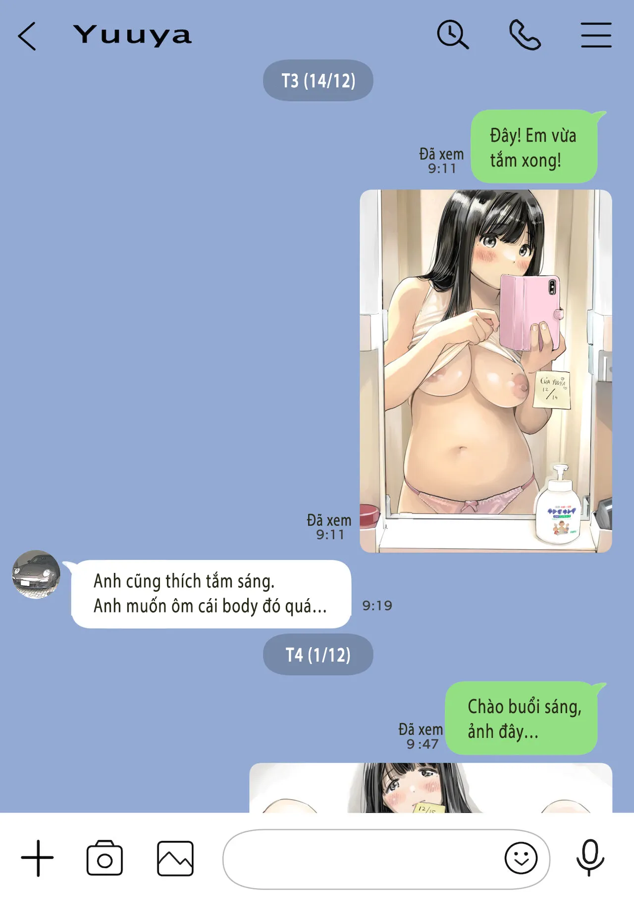 HentaiVN.net - Ảnh 23 - Phát hiện sừng khi xem trộm điện thoại bạn gái (Phần 2) [Kanojo no SmaPho o Nozoita dake nano ni 2, 彼女のスマホを覗いただけなのに 2] - Chap 3: Send nude