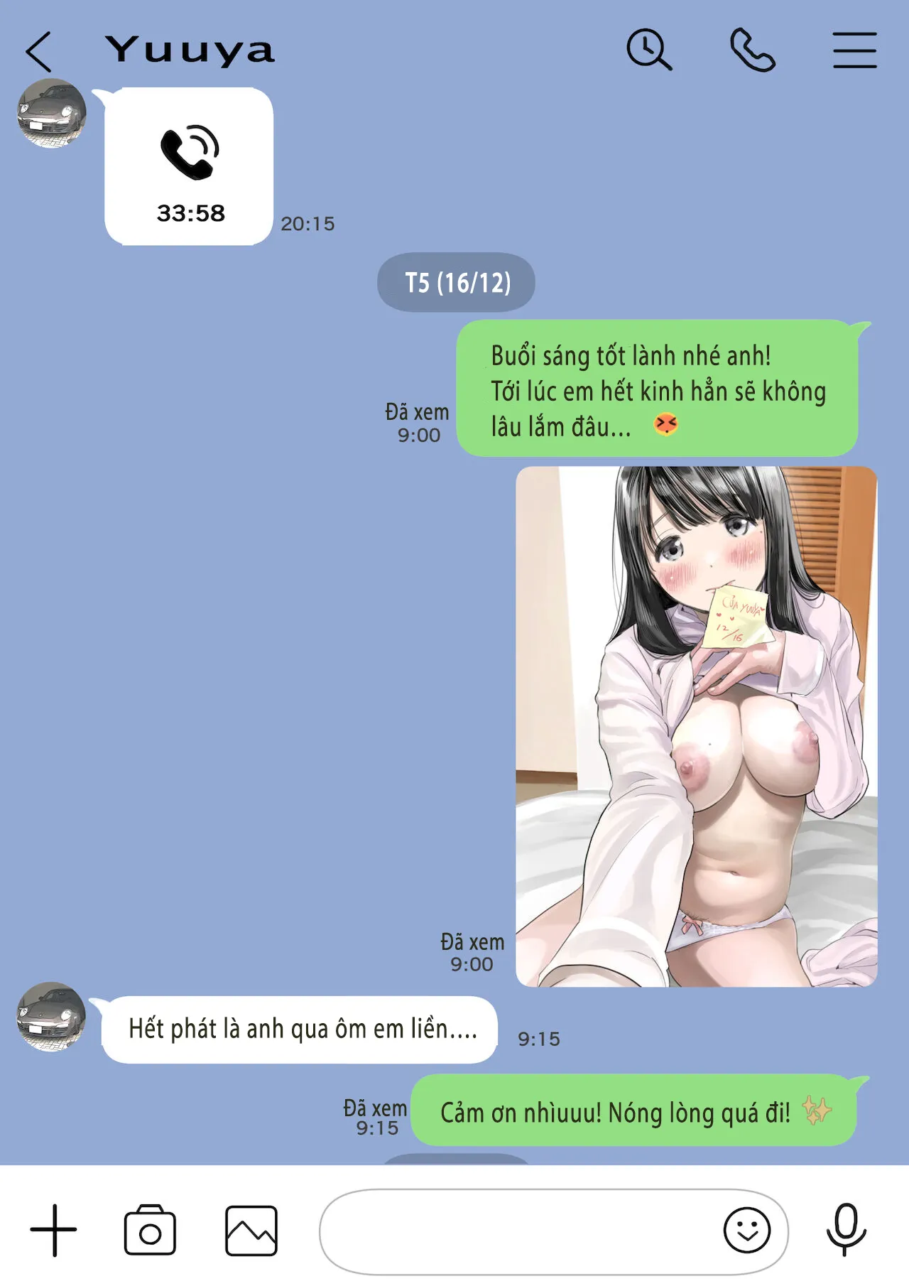 HentaiVN.net - Ảnh 25 - Phát hiện sừng khi xem trộm điện thoại bạn gái (Phần 2) [Kanojo no SmaPho o Nozoita dake nano ni 2, 彼女のスマホを覗いただけなのに 2] - Chap 3: Send nude