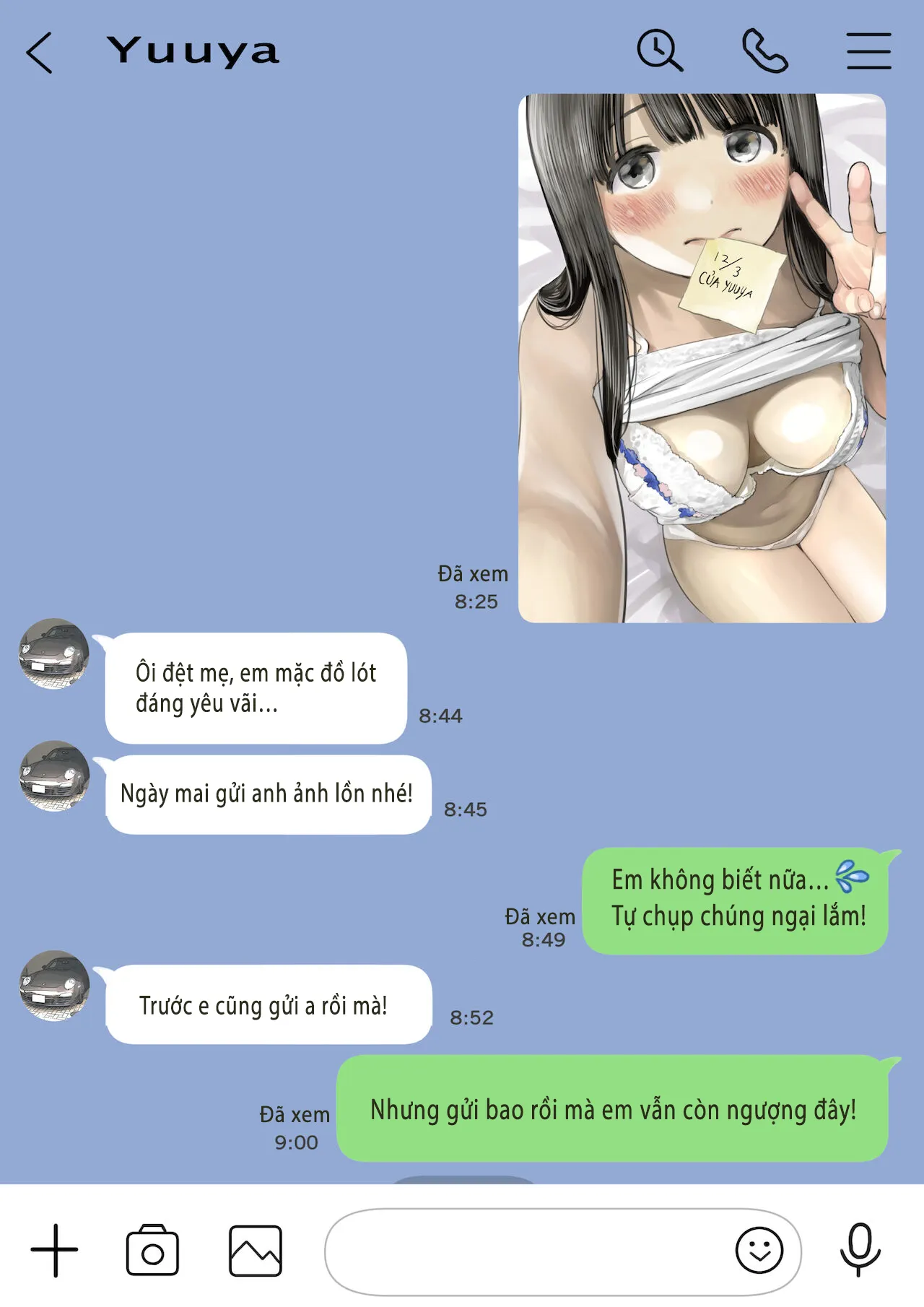 HentaiVN.net - Ảnh 4 - Phát hiện sừng khi xem trộm điện thoại bạn gái (Phần 2) [Kanojo no SmaPho o Nozoita dake nano ni 2, 彼女のスマホを覗いただけなのに 2] - Chap 3: Send nude