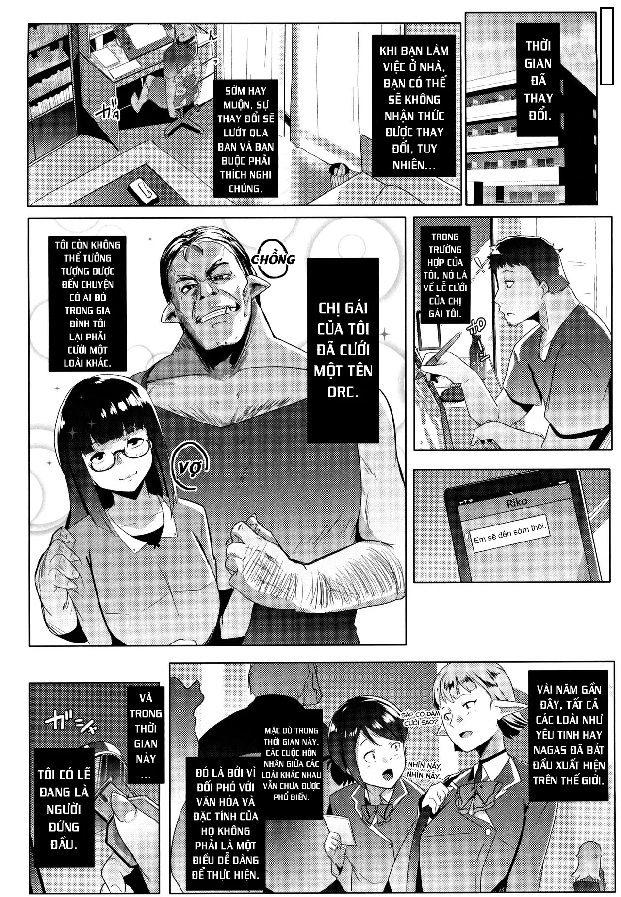 HentaiVN.net - Ảnh 4 - Em gái tôi là một bé Orc [My Little Sister is an Orc; Imouto wa Mesu Orc] - Chap 1