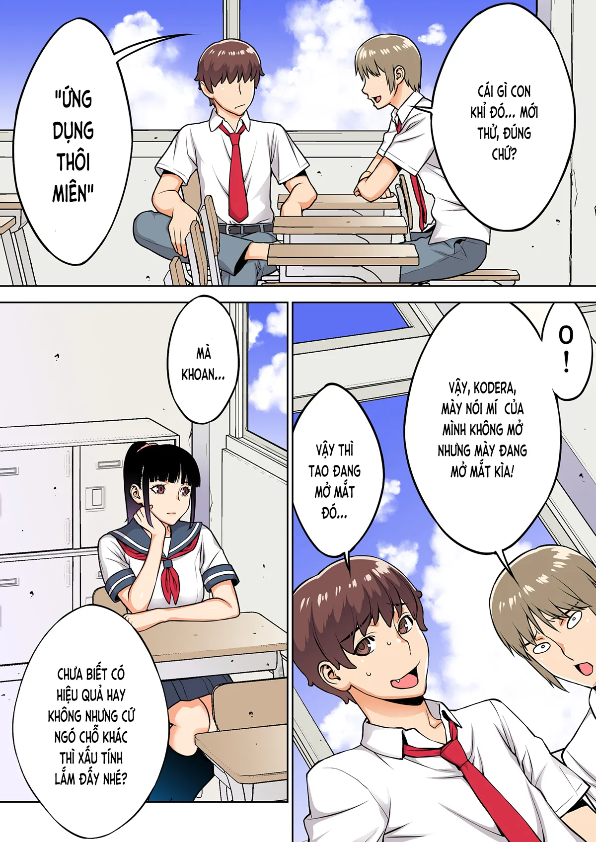 HentaiVN.net - Ảnh 4 - Lớp trưởng tin ứng dụng thôi miên. (nguyên tác) [Iinchou wa Saimin Appli o Shinjiteru.; 委員長は催眠アプリを信じてる。] - Ch. 1