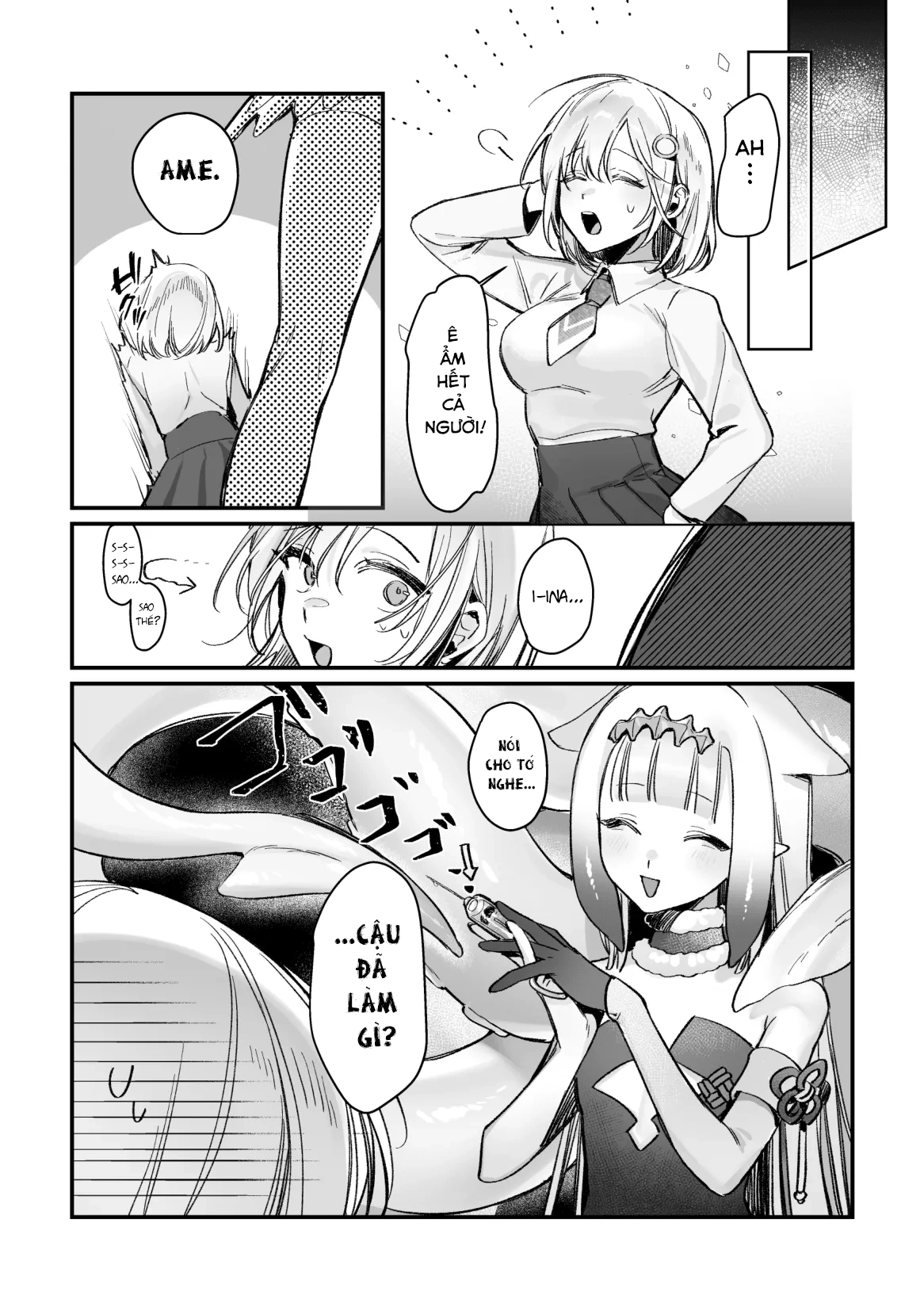 HentaiVN.net - Ảnh 19 - Xúc tu của Ina mất kiểm soát rồi! - Oneshot