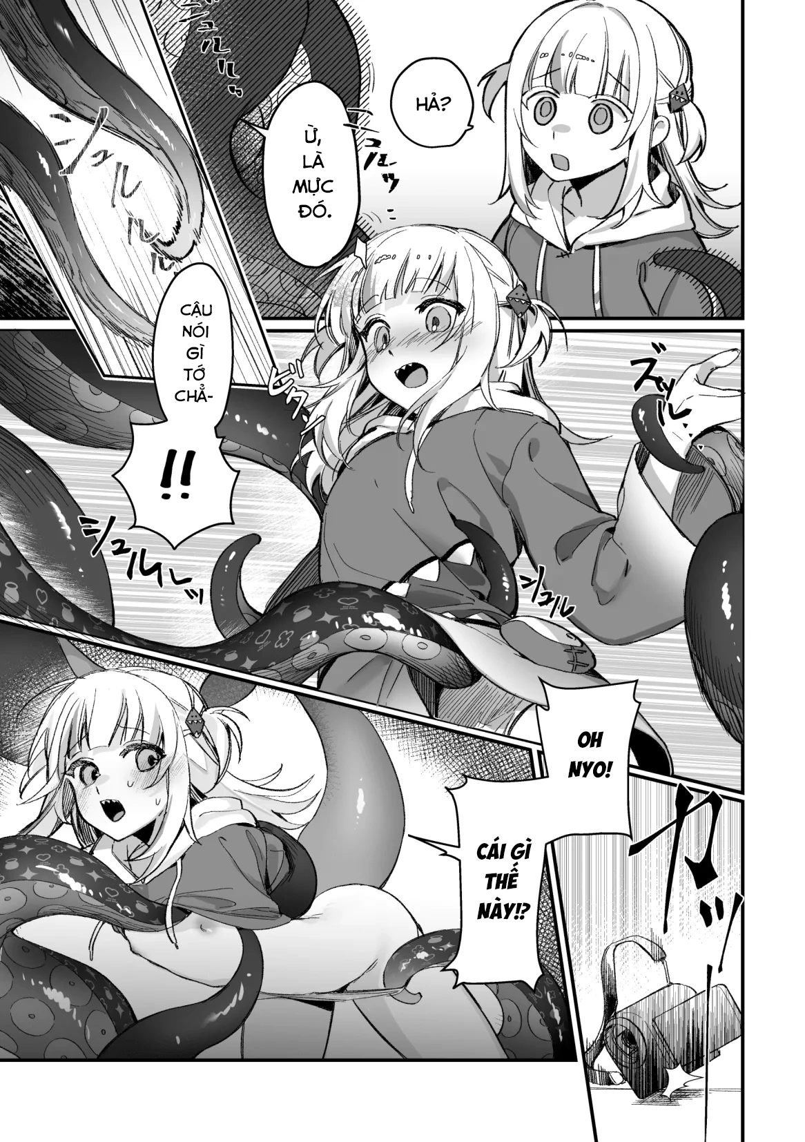 HentaiVN.net - Ảnh 6 - Xúc tu của Ina mất kiểm soát rồi! - Oneshot