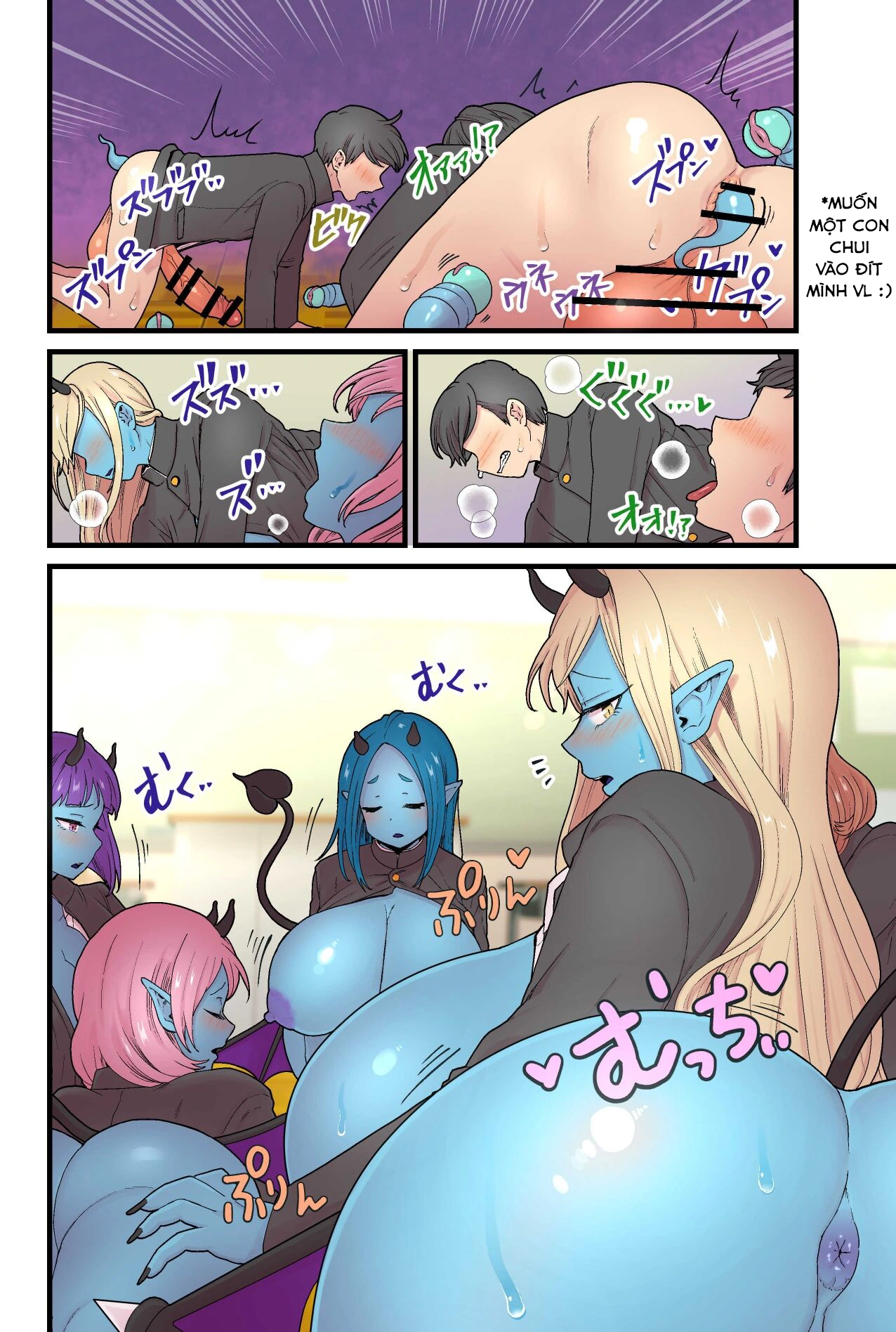 HentaiVN.net - Ảnh 35 - Succubus da xanh và loài kí sinh kì lạ - Oneshot (làm lại của thằng xài google dịch)