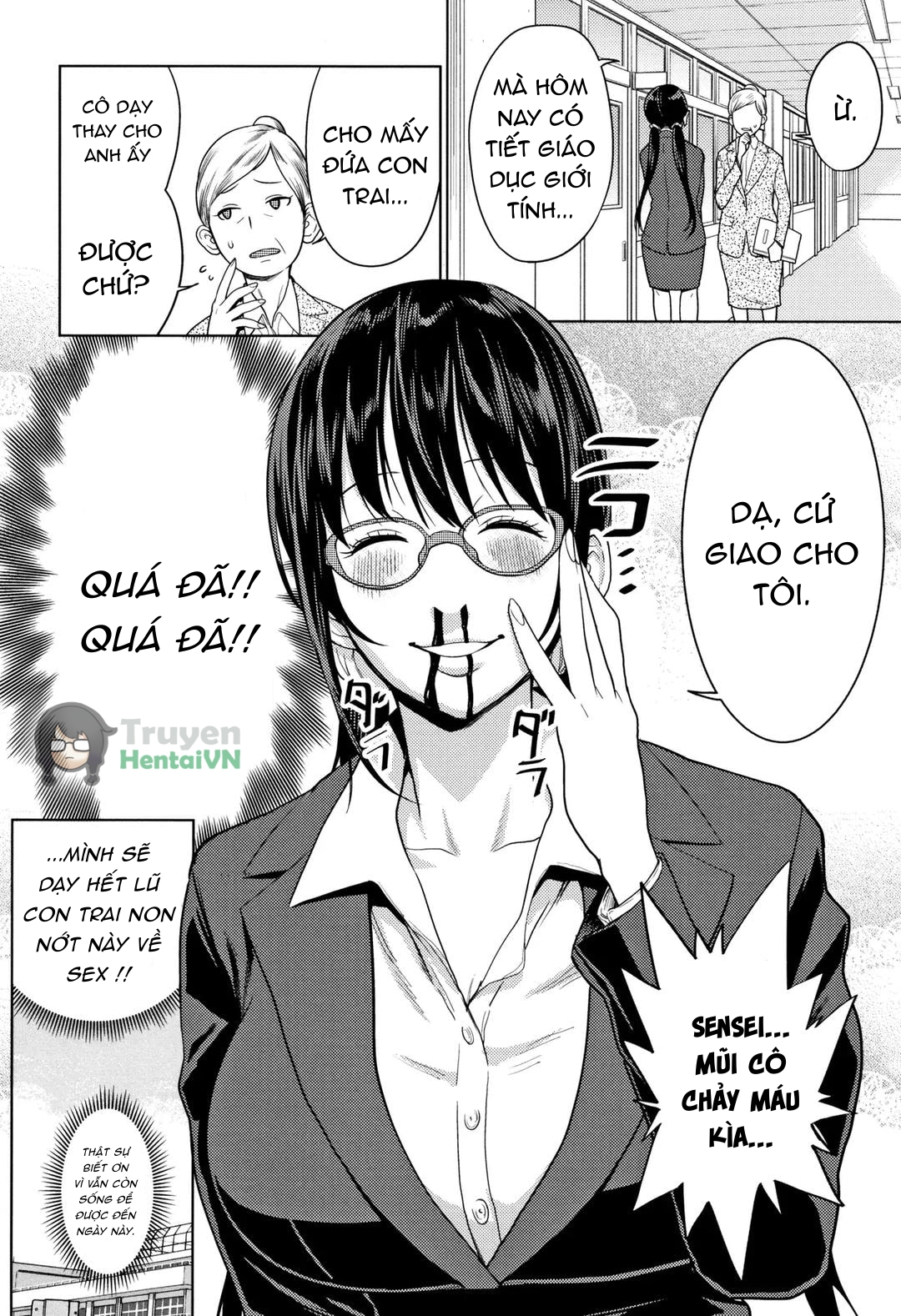HentaiVN.net - Ảnh 5 - Yarisugi Seikyouiku! ~Hentai Onna Kyoushi Kikiippatsu~ - Oneshot