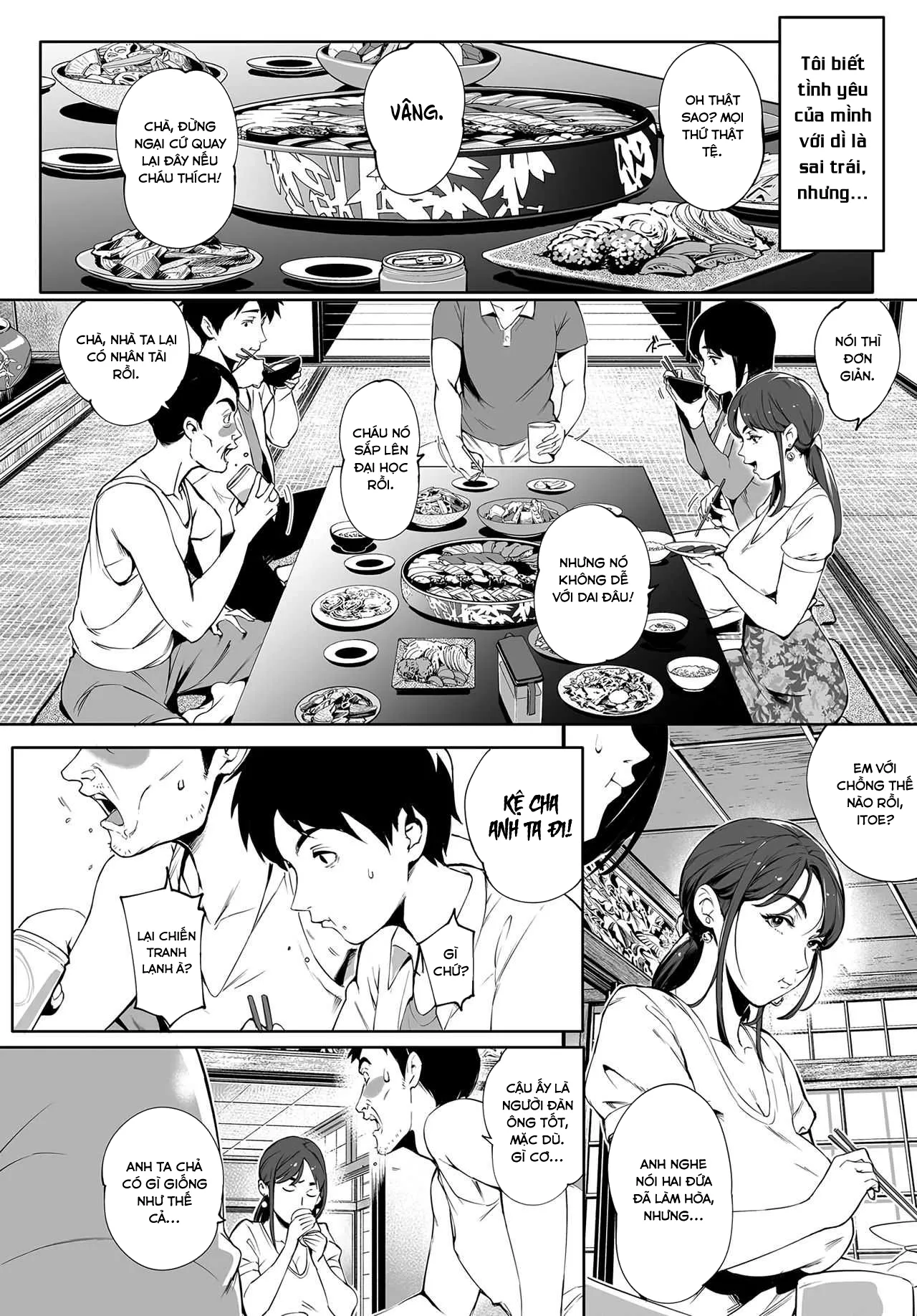 HentaiVN.net - Ảnh 4 - Gạ chịch bà dì đang thiếu thốn tình dục [Kage no Tsuru Ito] - Oneshot