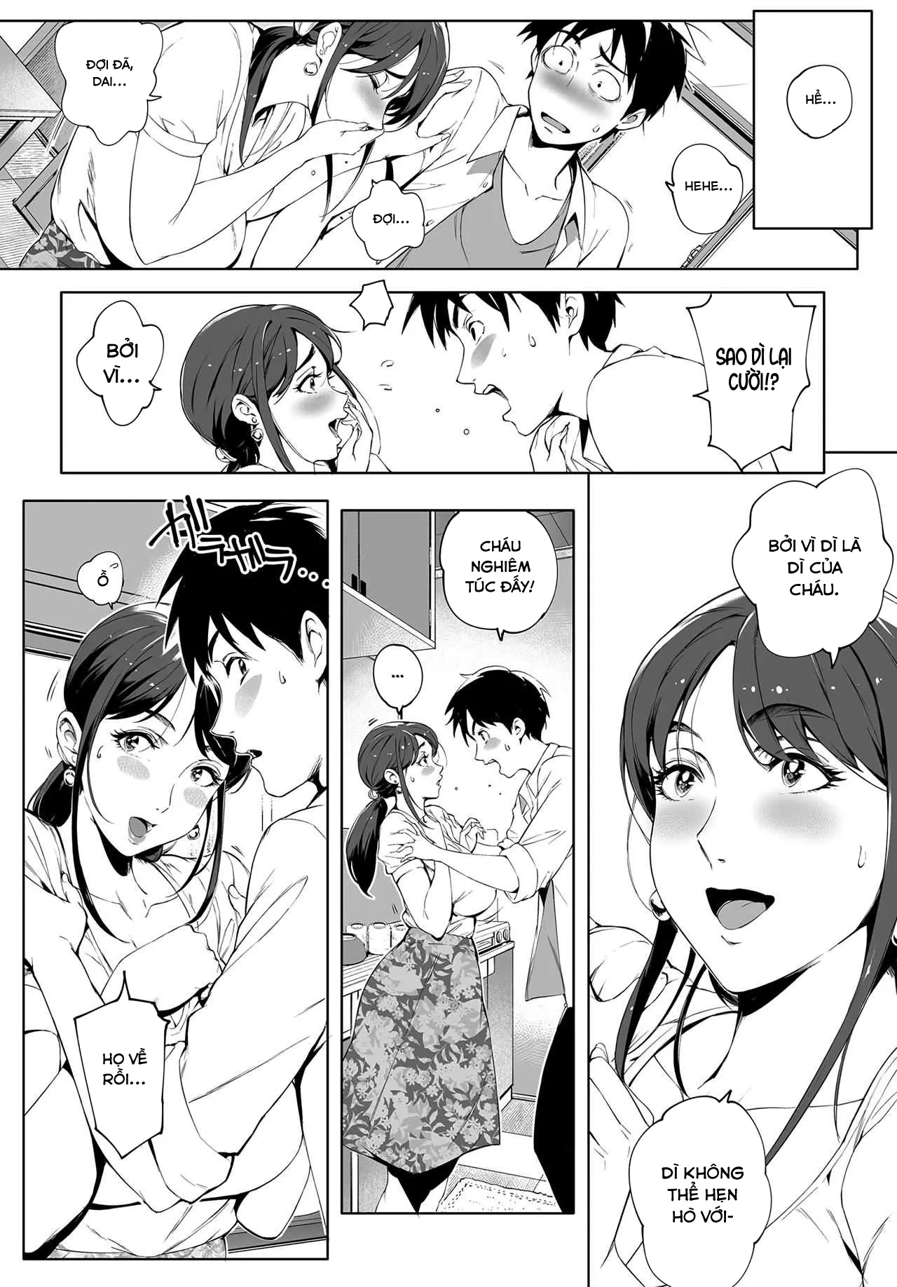 HentaiVN.net - Ảnh 9 - Gạ chịch bà dì đang thiếu thốn tình dục [Kage no Tsuru Ito] - Oneshot