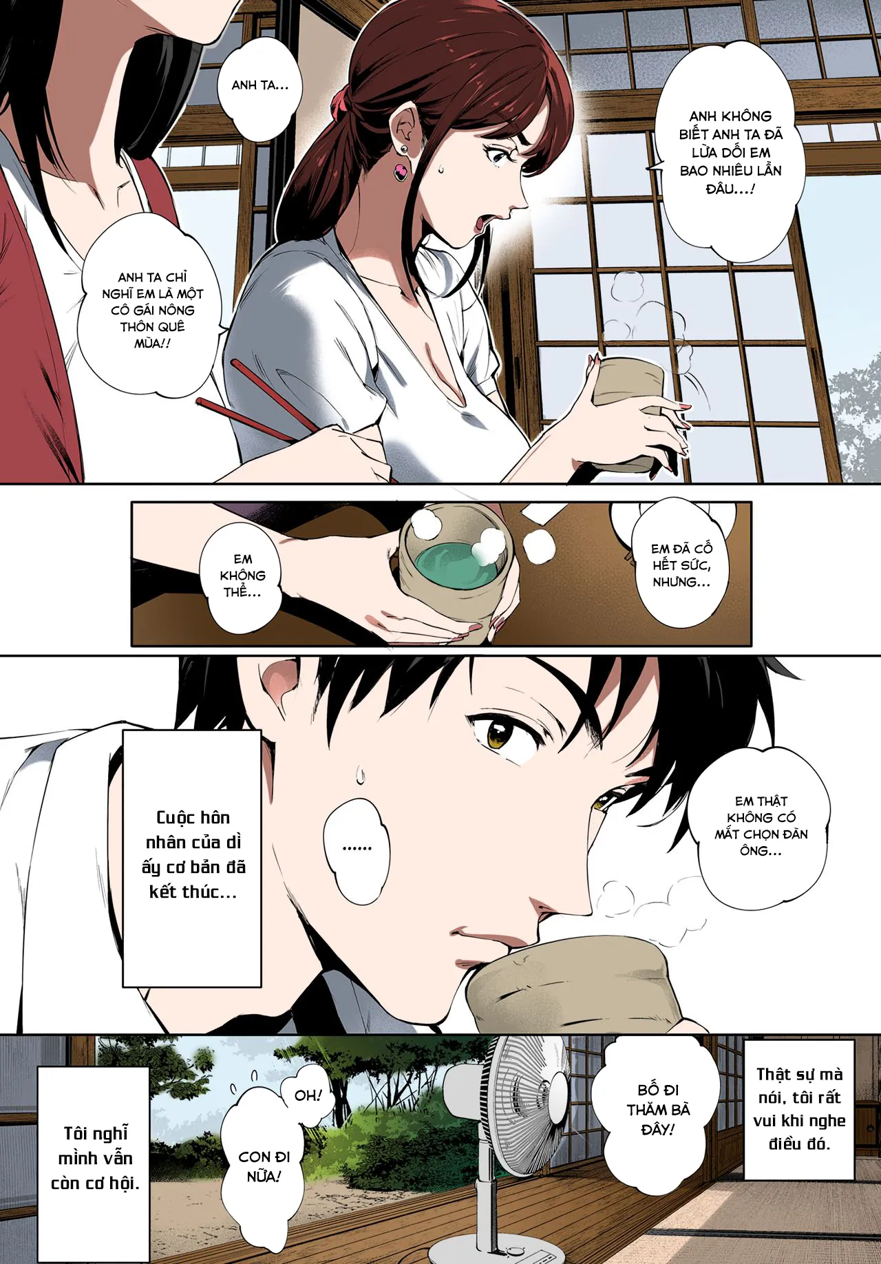 HentaiVN.net - Ảnh 5 - Gạ chịch bà dì đang thiếu thốn tình dục [Kage no Tsuru Ito] - Oneshot [Full màu]