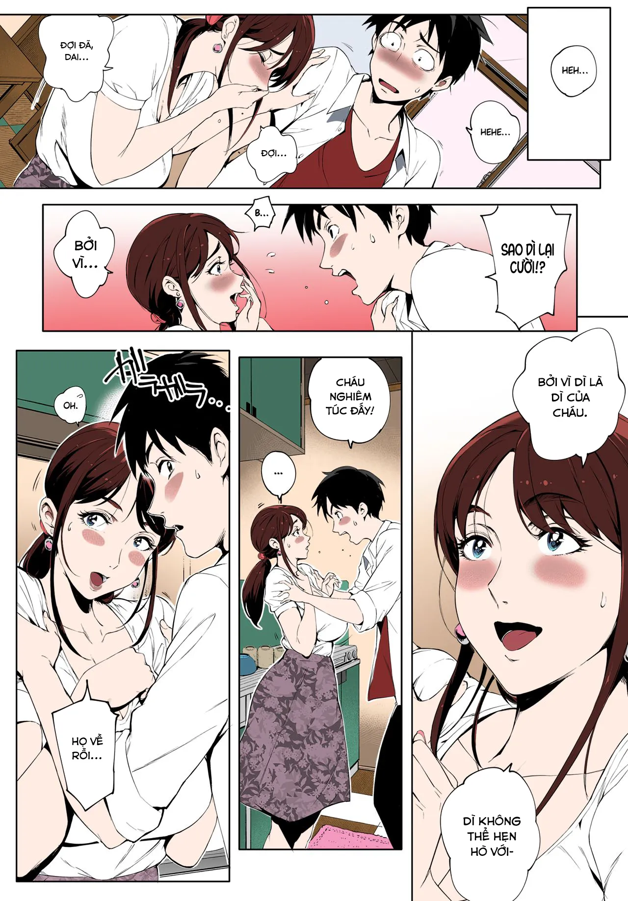 HentaiVN.net - Ảnh 9 - Gạ chịch bà dì đang thiếu thốn tình dục [Kage no Tsuru Ito] - Oneshot [Full màu]