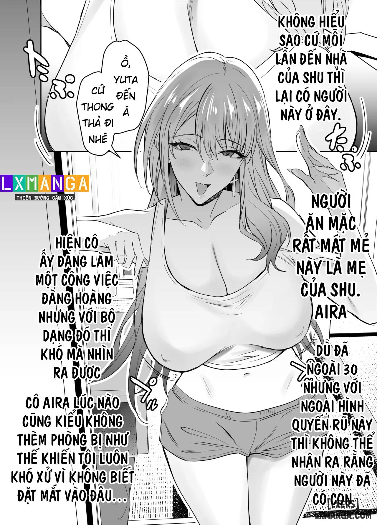 HentaiVN.net - Ảnh 5 - Tomodachi no Gal Mama wa Musuko ni Kakurete Ore no Dekachin wo Kuimakuru. - Chap 1