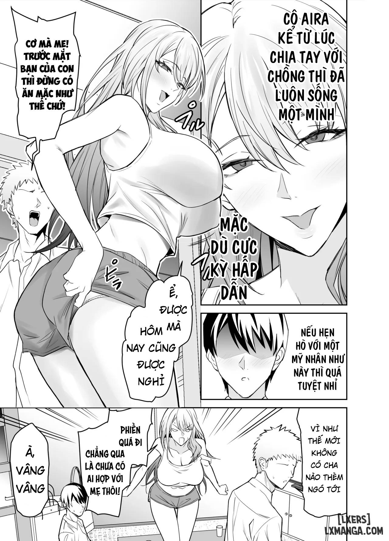 HentaiVN.net - Ảnh 6 - Tomodachi no Gal Mama wa Musuko ni Kakurete Ore no Dekachin wo Kuimakuru. - Chap 1