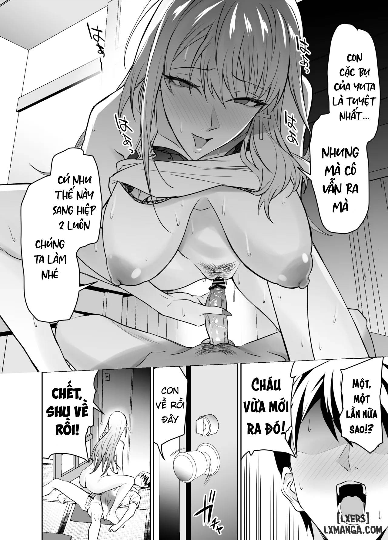 HentaiVN.net - Ảnh 11 - Tomodachi no Gal Mama wa Musuko ni Kakurete Ore no Dekachin wo Kuimakuru. - Chap 2 + 3 - End.