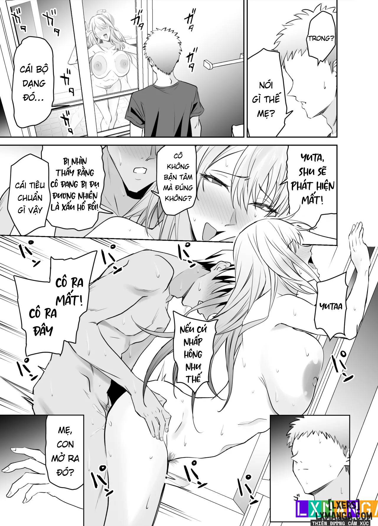 HentaiVN.net - Ảnh 43 - Tomodachi no Gal Mama wa Musuko ni Kakurete Ore no Dekachin wo Kuimakuru. - Chap 2 + 3 - End.