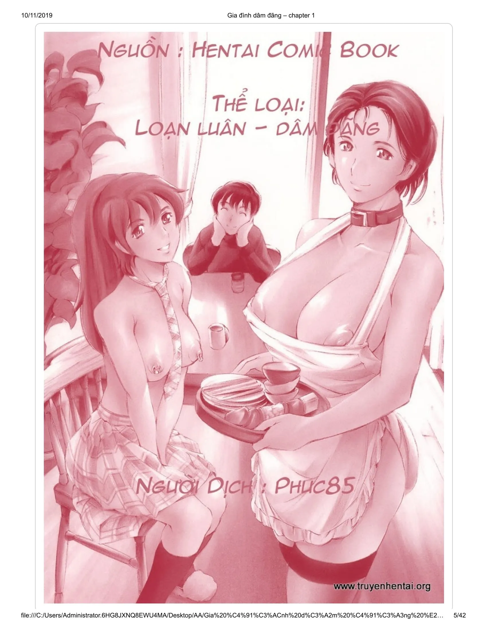 HentaiVN.net - Ảnh 4 - Katei no Jijou [Family's circumstances] - Chap 1