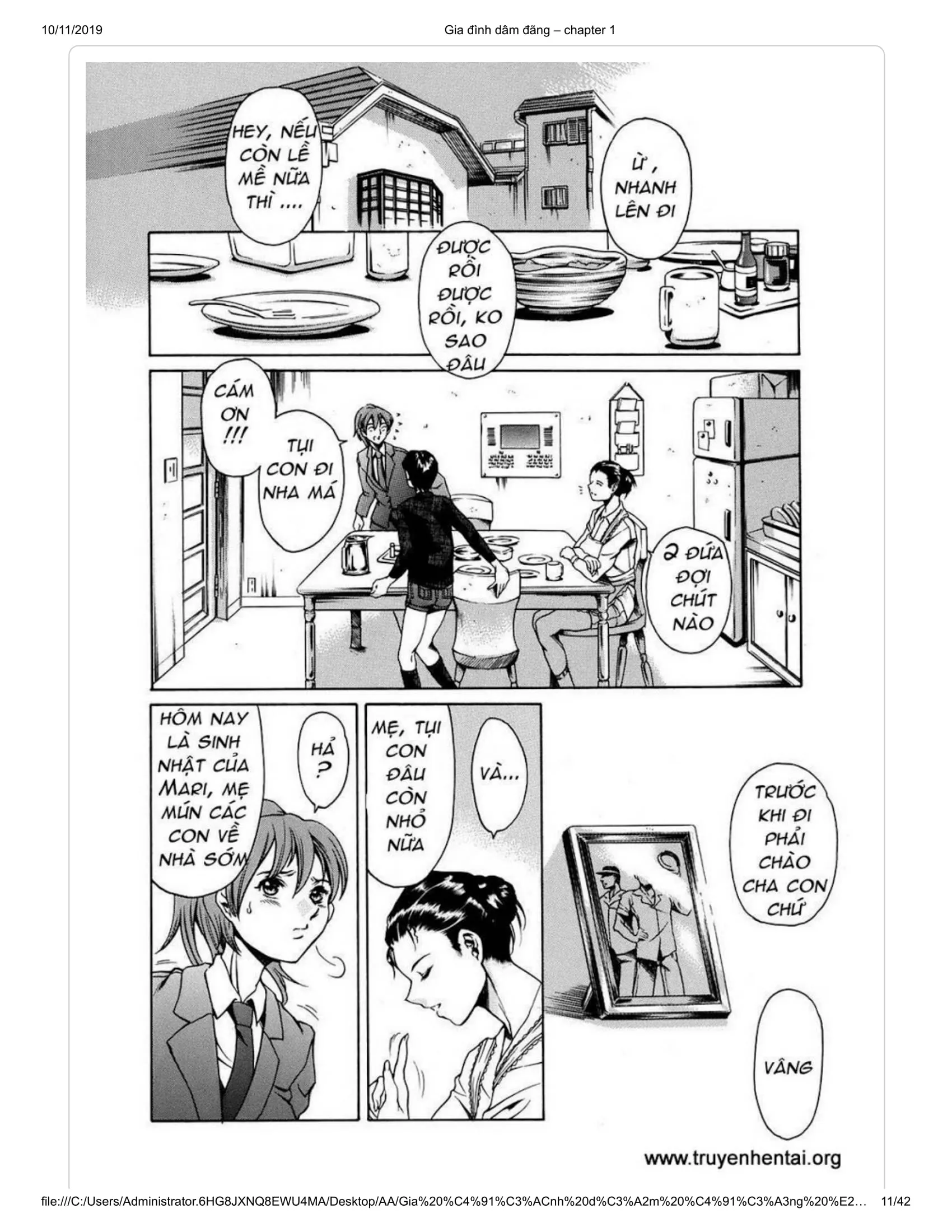 HentaiVN.net - Ảnh 7 - Katei no Jijou [Family's circumstances] - Chap 1