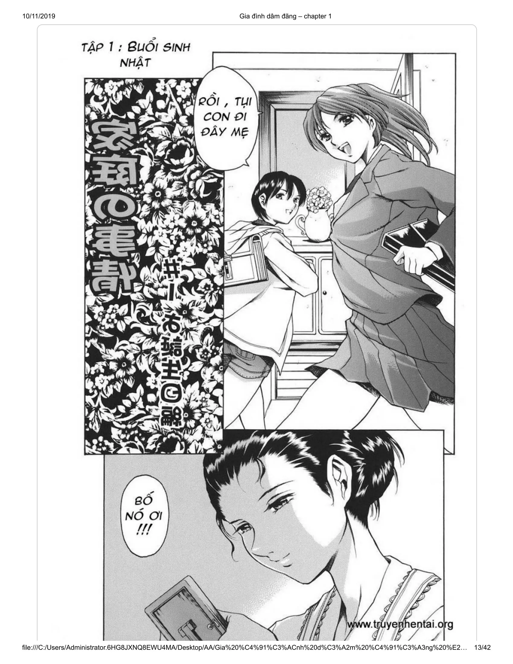HentaiVN.net - Ảnh 8 - Katei no Jijou [Family's circumstances] - Chap 1
