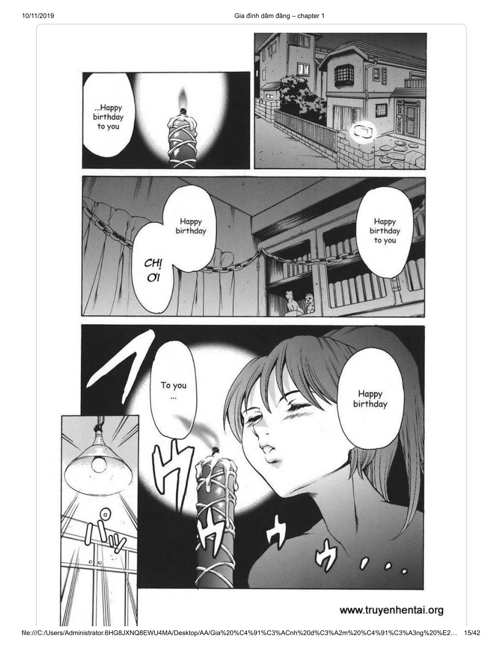 HentaiVN.net - Ảnh 9 - Katei no Jijou [Family's circumstances] - Chap 1
