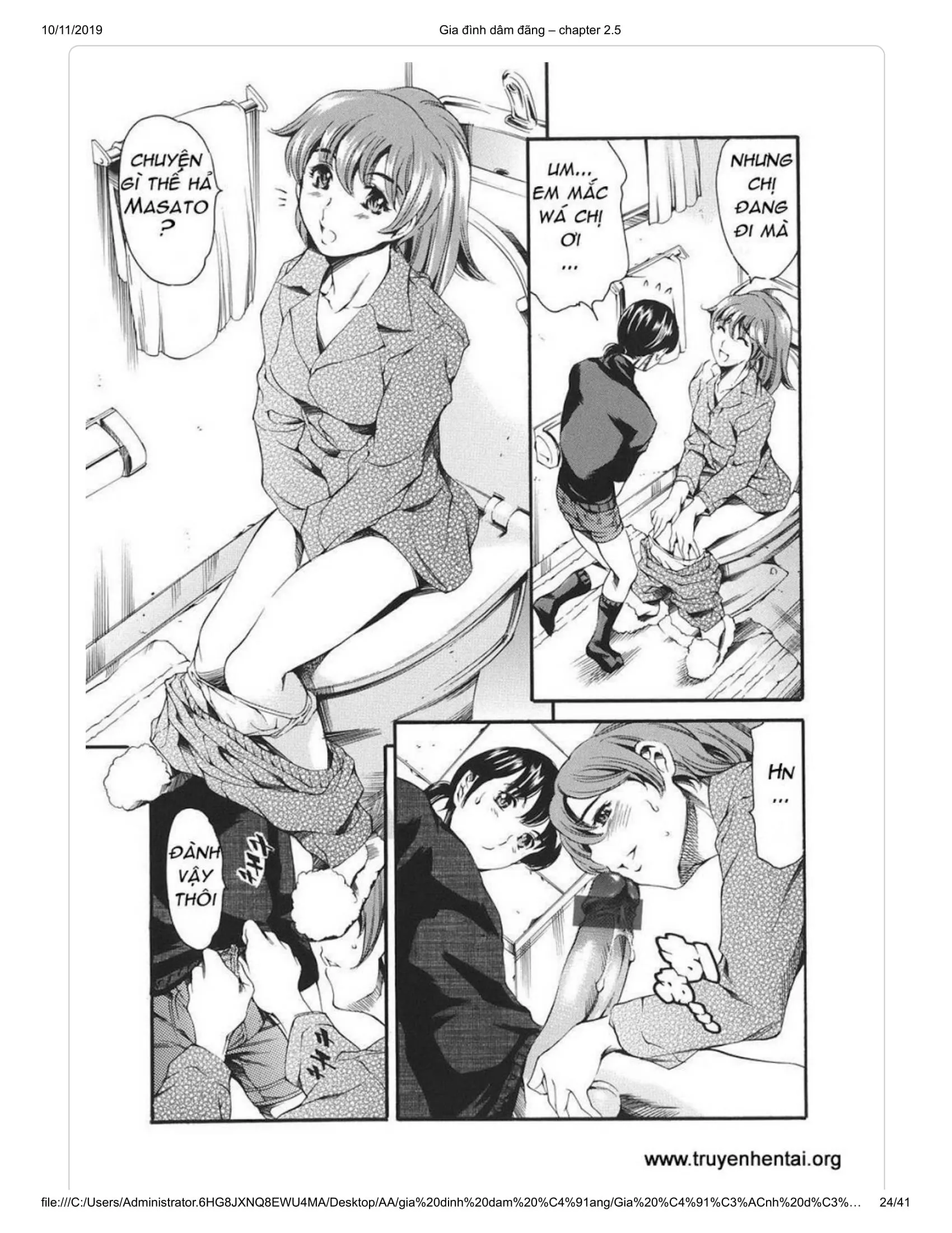 HentaiVN.net - Ảnh 10 - Katei no Jijou [Family's circumstances] - Chap 4