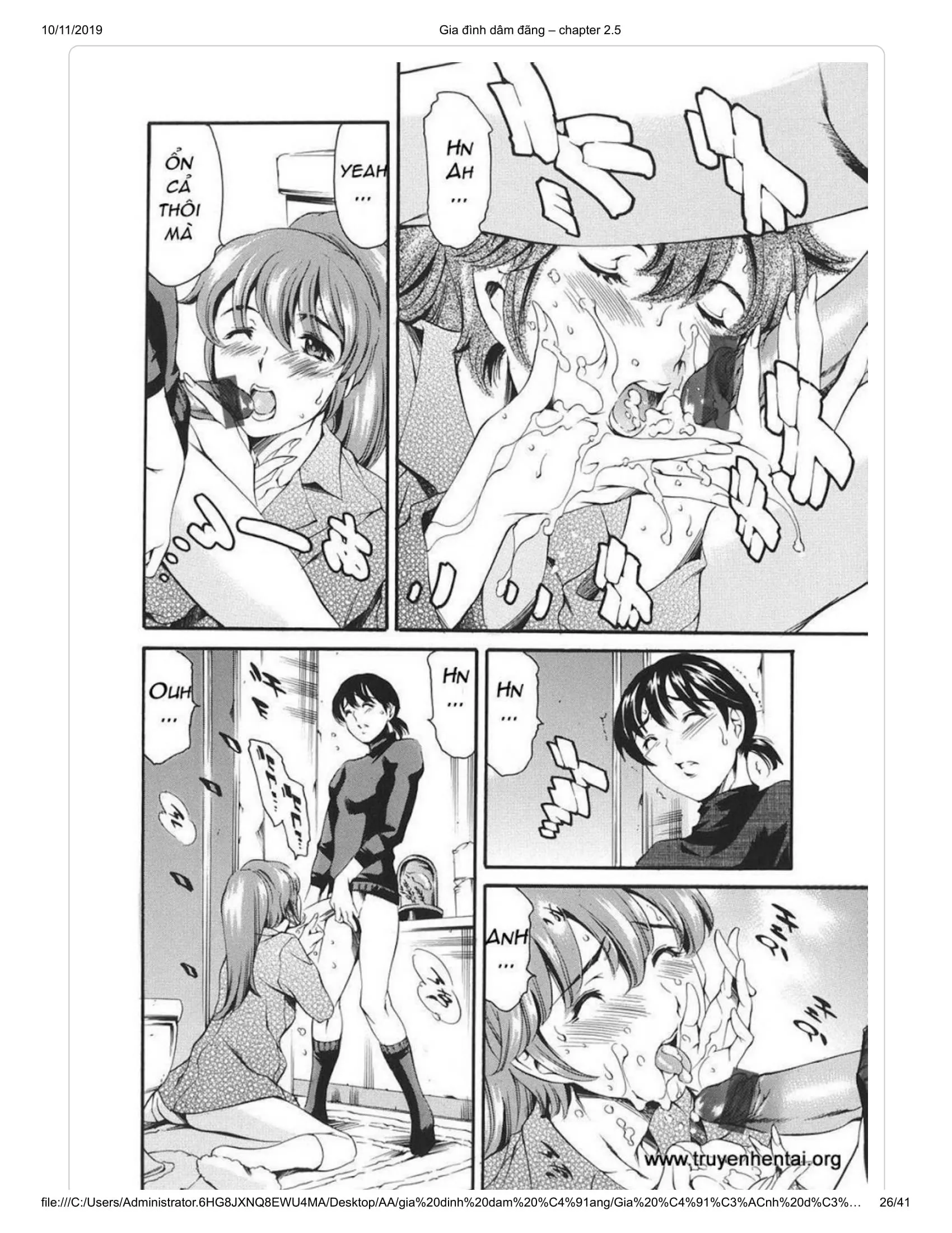 HentaiVN.net - Ảnh 11 - Katei no Jijou [Family's circumstances] - Chap 4