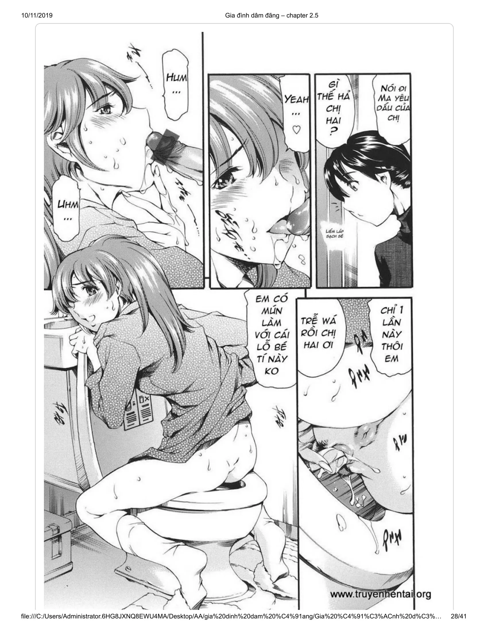 HentaiVN.net - Ảnh 12 - Katei no Jijou [Family's circumstances] - Chap 4
