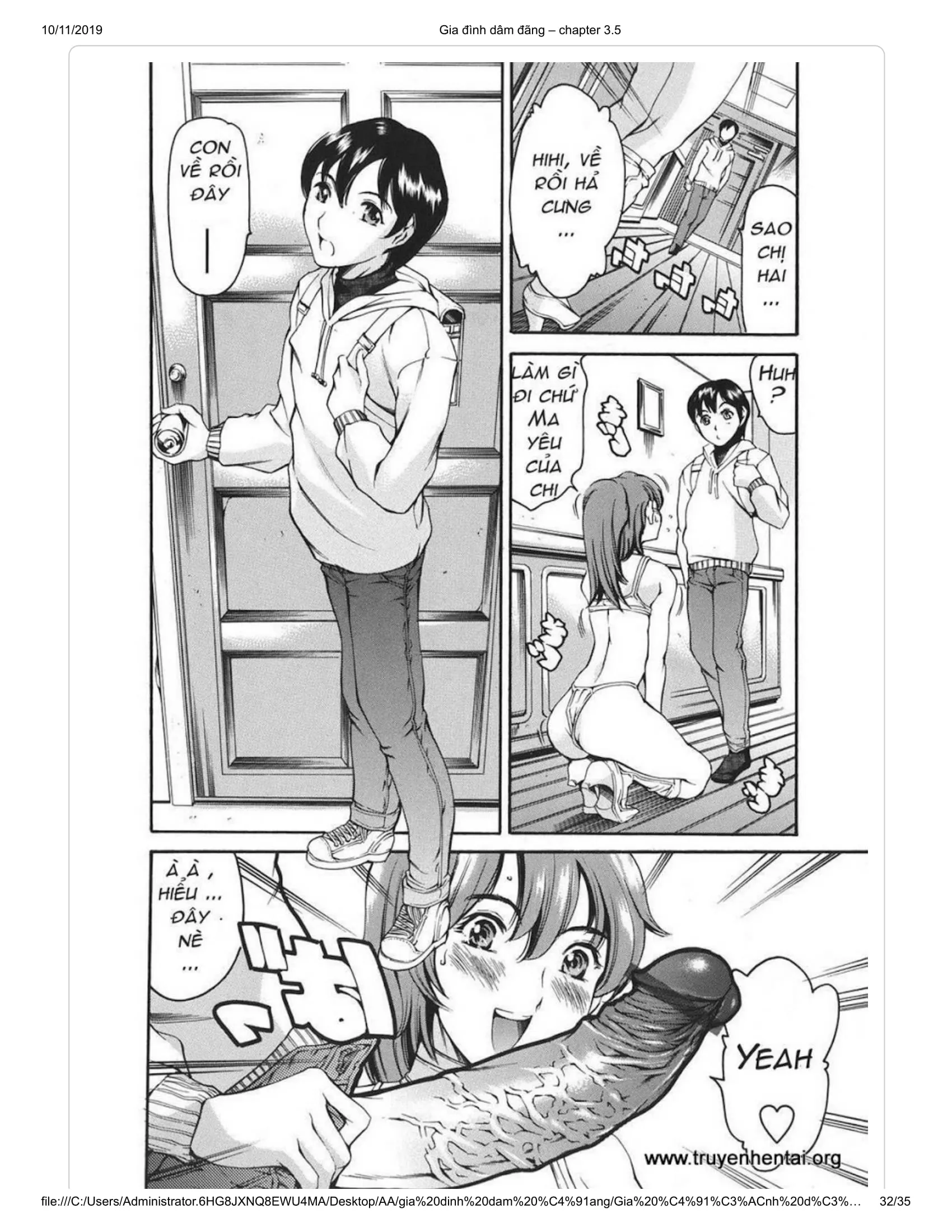 HentaiVN.net - Ảnh 18 - Katei no Jijou [Family's circumstances] - Chap 6