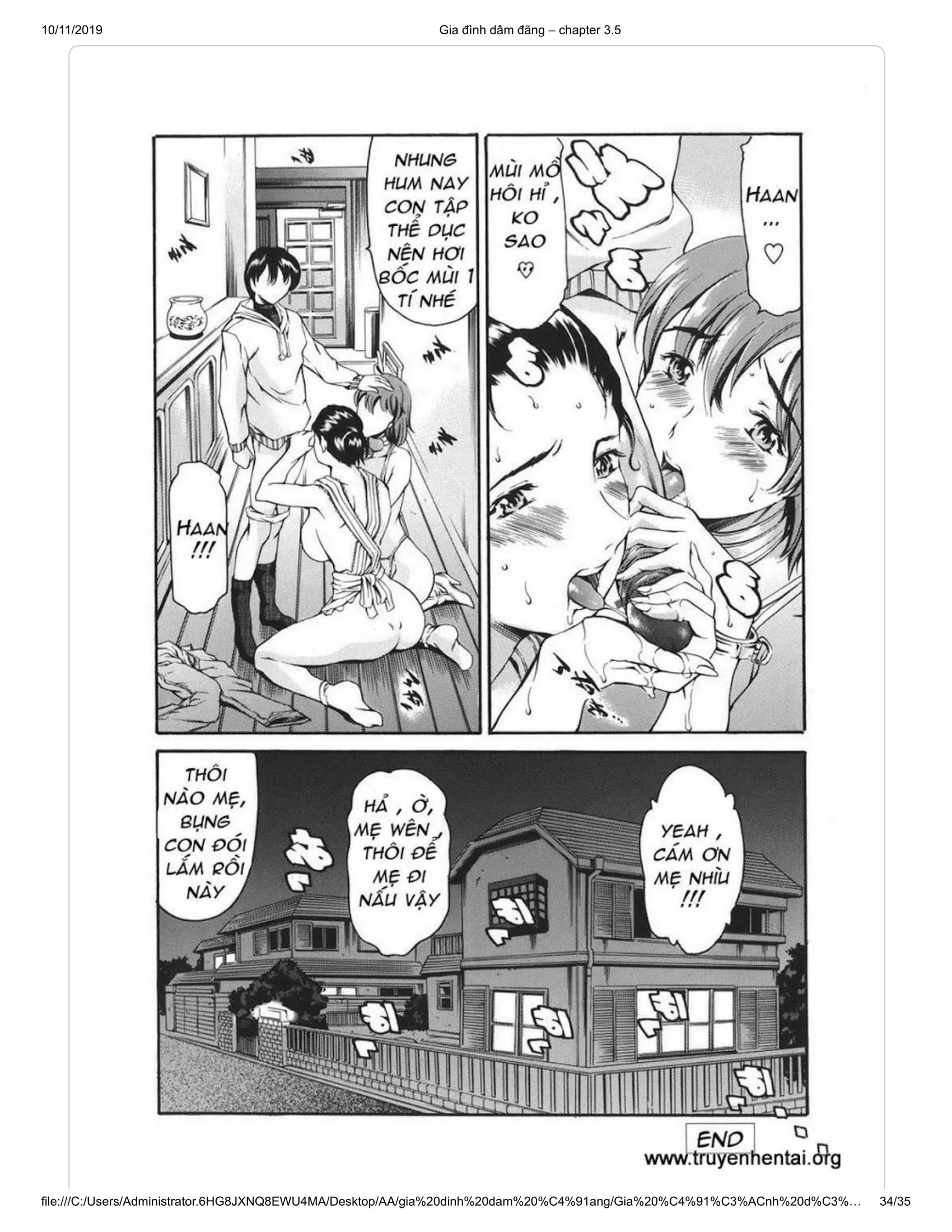 HentaiVN.net - Ảnh 19 - Katei no Jijou [Family's circumstances] - Chap 6