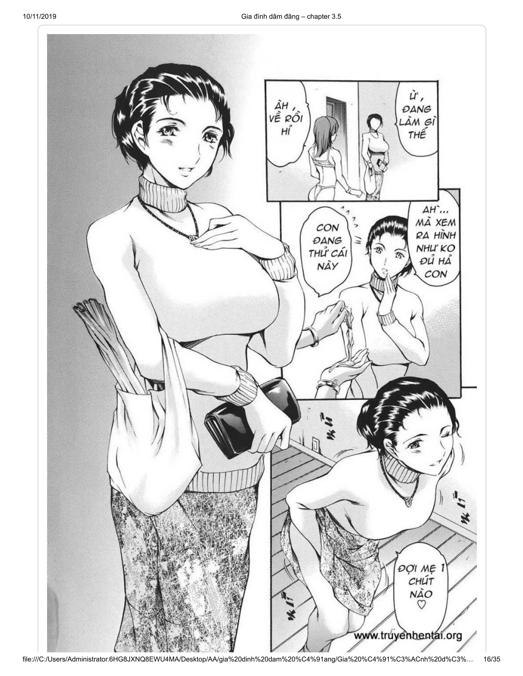 HentaiVN.net - Ảnh 9 - Katei no Jijou [Family's circumstances] - Chap 6