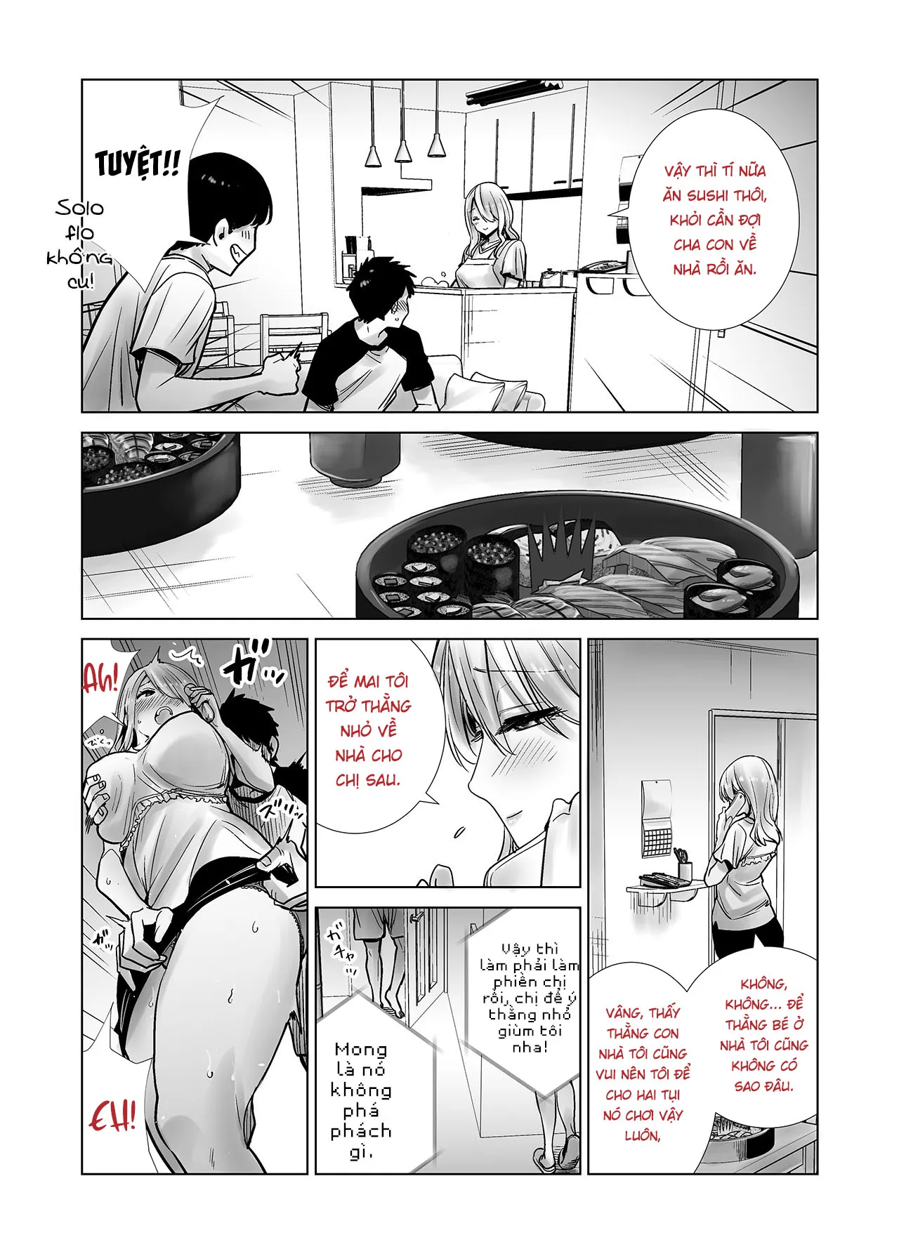 HentaiVN.net - Ảnh 22 - Tôi bulul mẹ thằng bạn vào sáng mùng 1 - Oneshot full