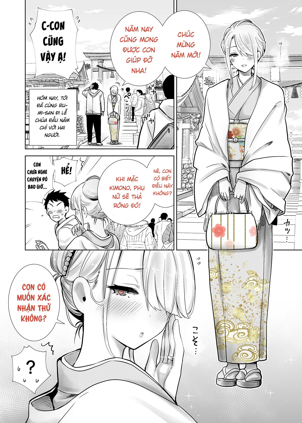 HentaiVN.net - Ảnh 97 - Tôi bulul mẹ thằng bạn vào sáng mùng 1 - Oneshot full