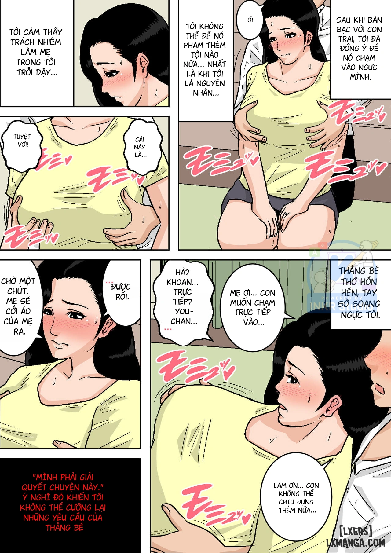 HentaiVN.net - Ảnh 11 - Mom's Tits Are All Mine To Grope!~I'll get you off if you need it~ - Chap 1
