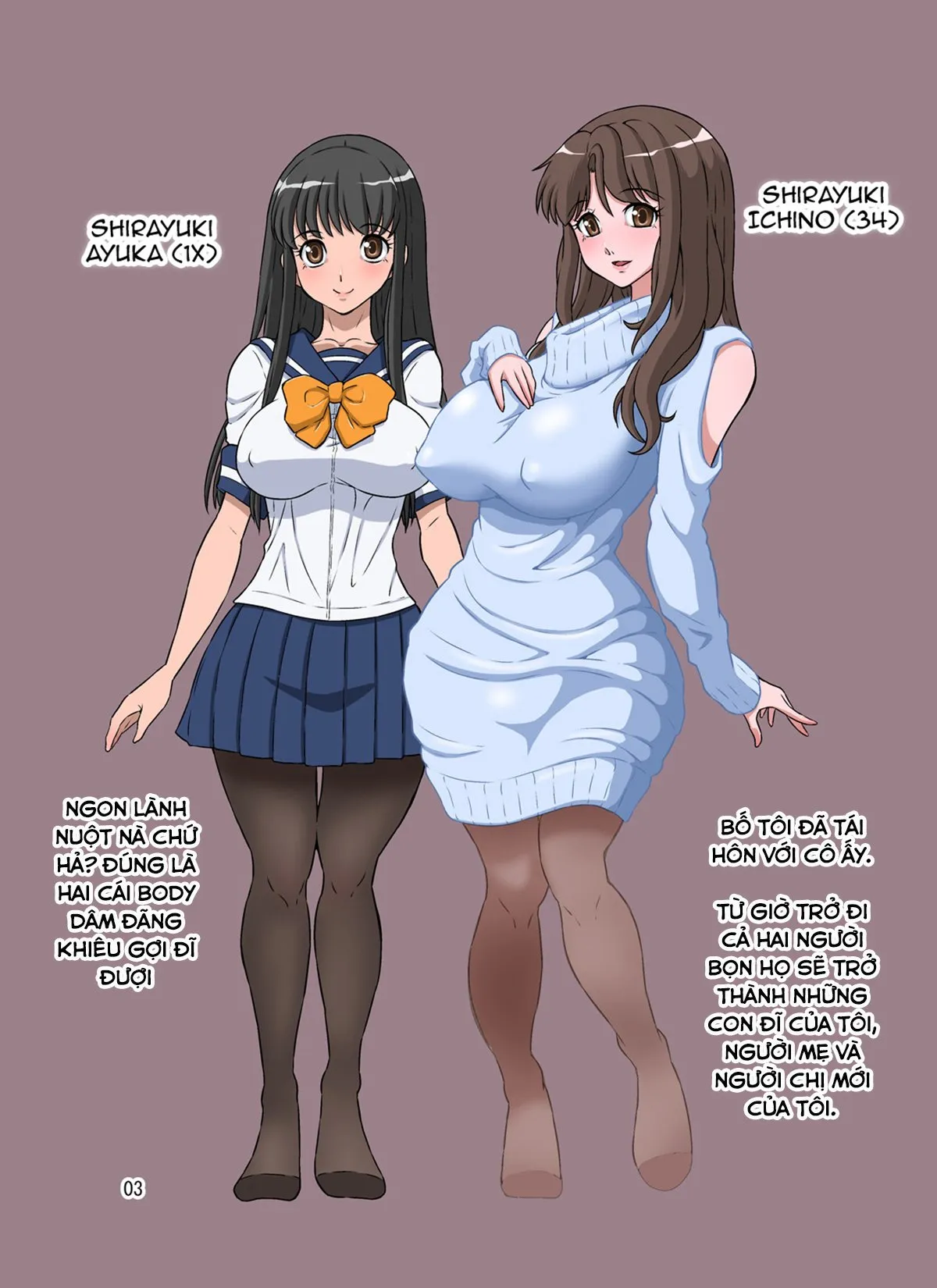 HentaiVN.net - Ảnh 4 - Luận Loan Cùng Mẹ Và Chị Kế Dú Bò! [Boku no Mama Boku no Ane] - Oneshot