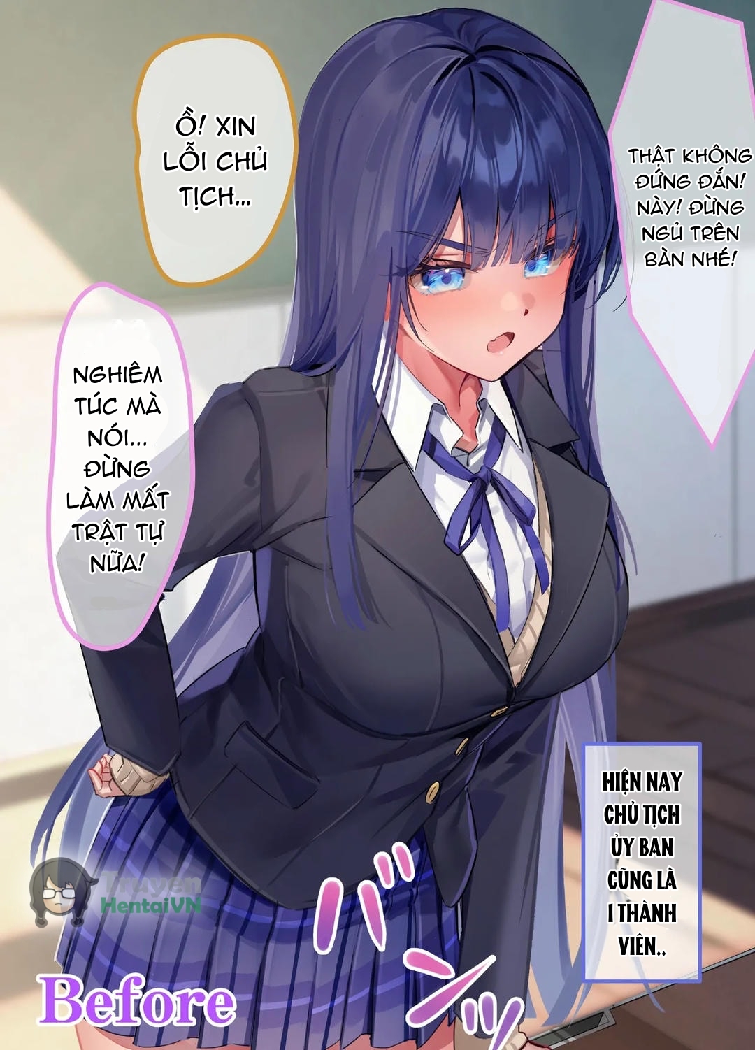 HentaiVN.net - Ảnh 7 - Boku Dake ni Amai Fuuki Iinchou to no Icha Love Nikutsubo Seikatsu Nisshi - Oneshot